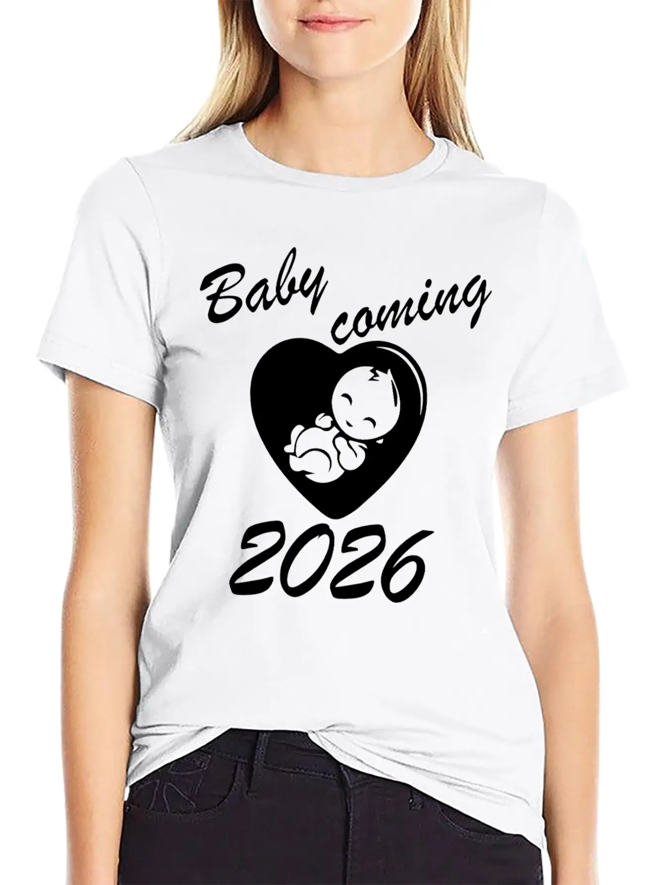 Exciting Baby Coming 2026 Announcement Essential Unisex Summer Tee – Soft Cotton Casual Fit