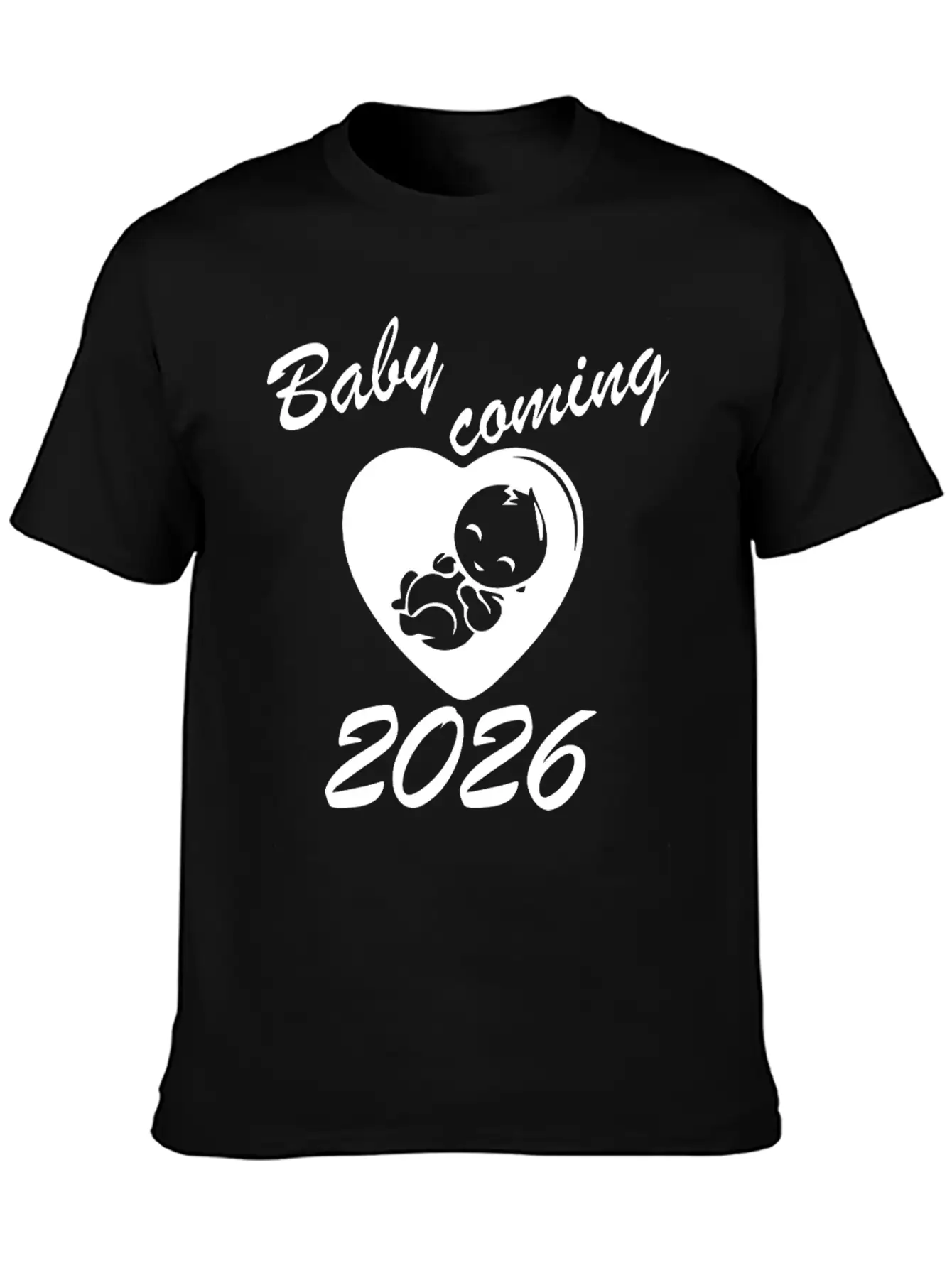 Exciting Baby Coming 2026 Announcement Essential Unisex Summer Tee – Soft Cotton Casual Fit