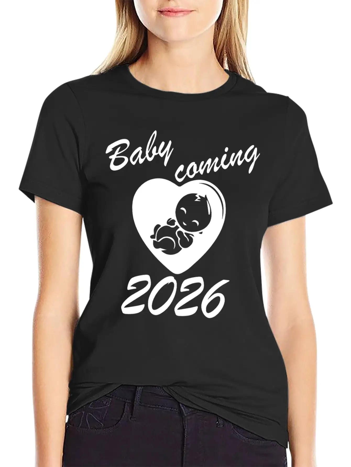 Exciting Baby Coming 2026 Announcement Essential Unisex Summer Tee – Soft Cotton Casual Fit