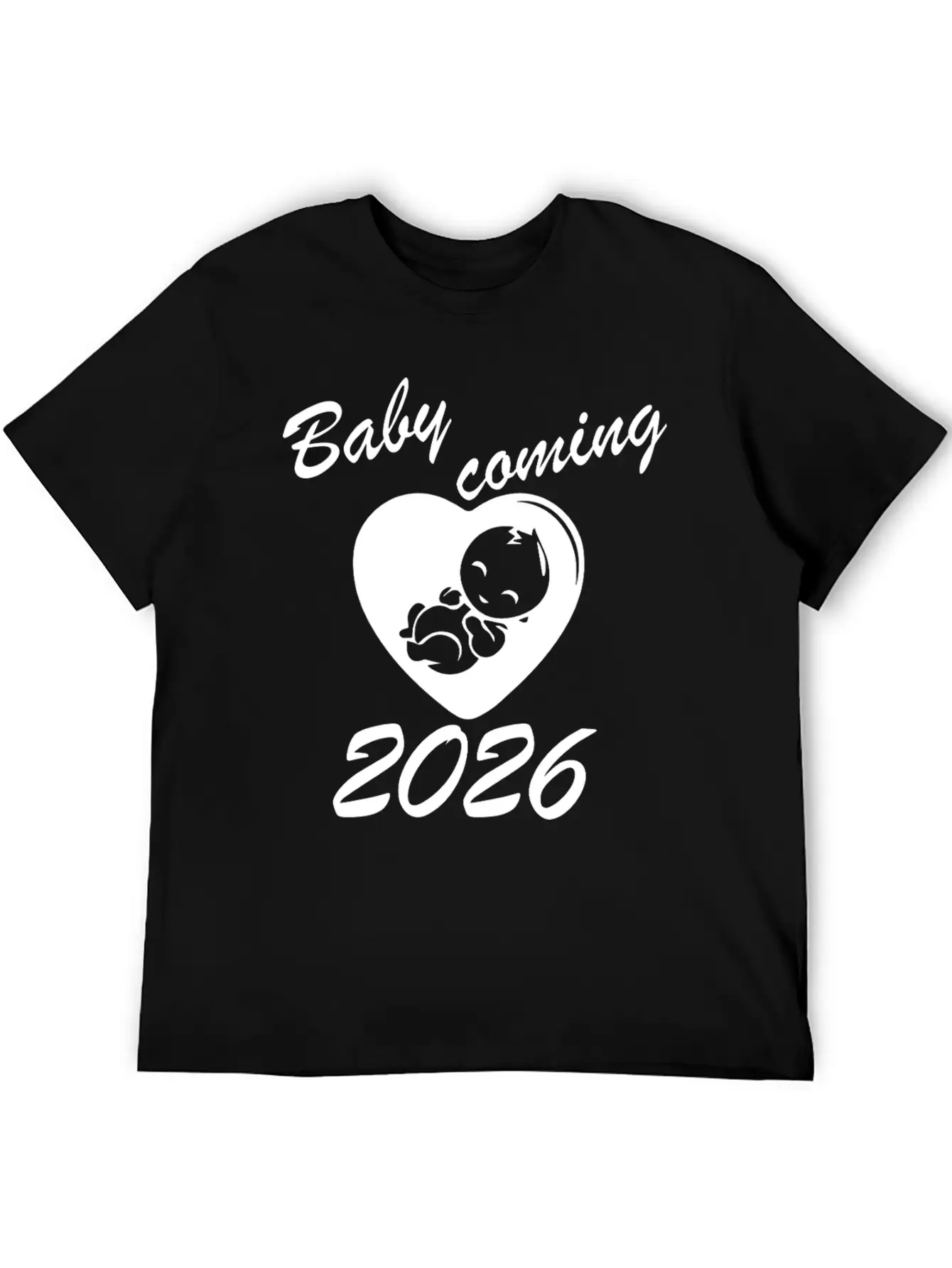Exciting Baby Coming 2026 Announcement Essential Unisex Summer Tee – Soft Cotton Casual Fit