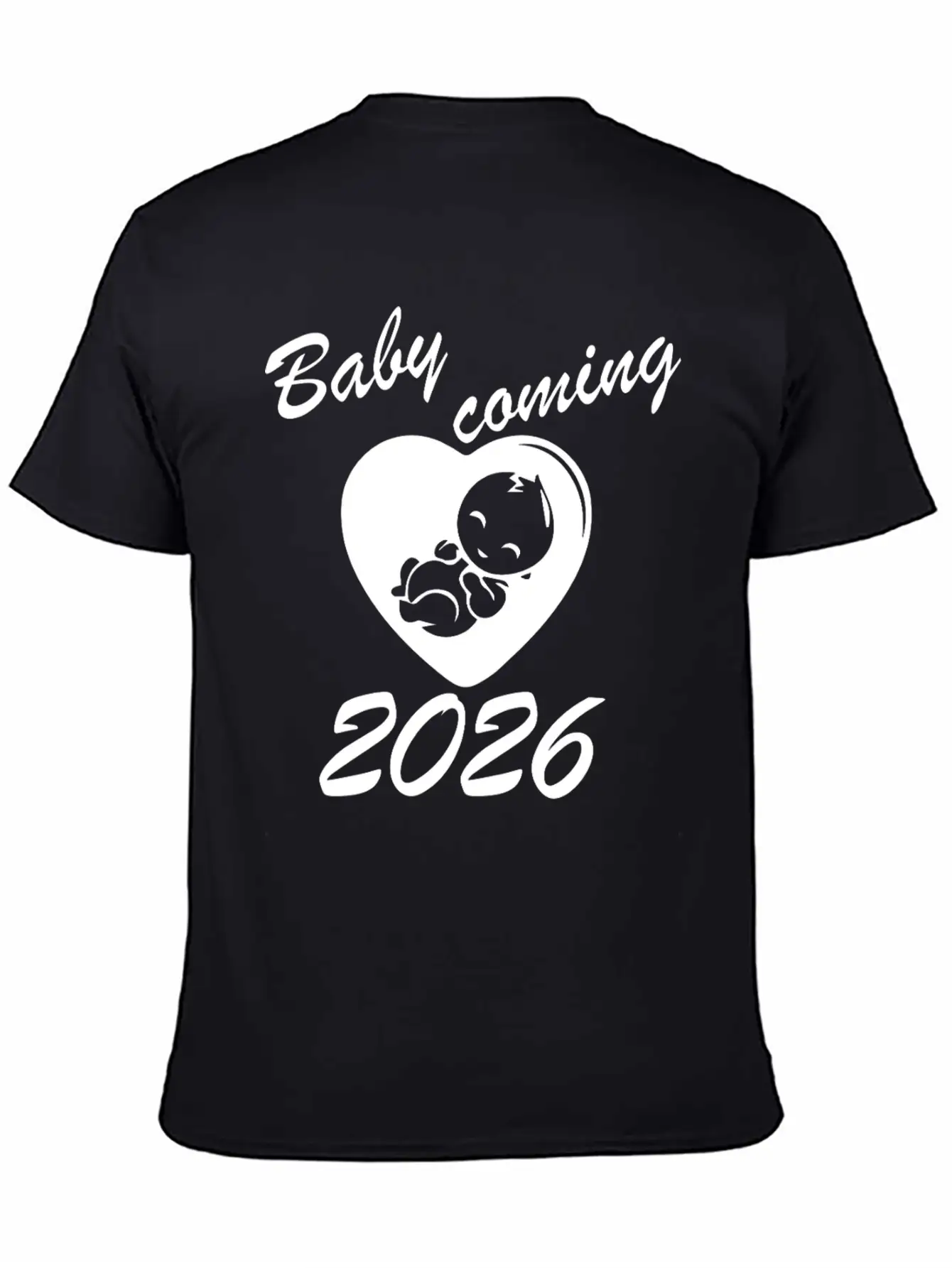 Exciting Baby Coming 2026 Announcement Essential Unisex Summer Tee – Soft Cotton Casual Fit
