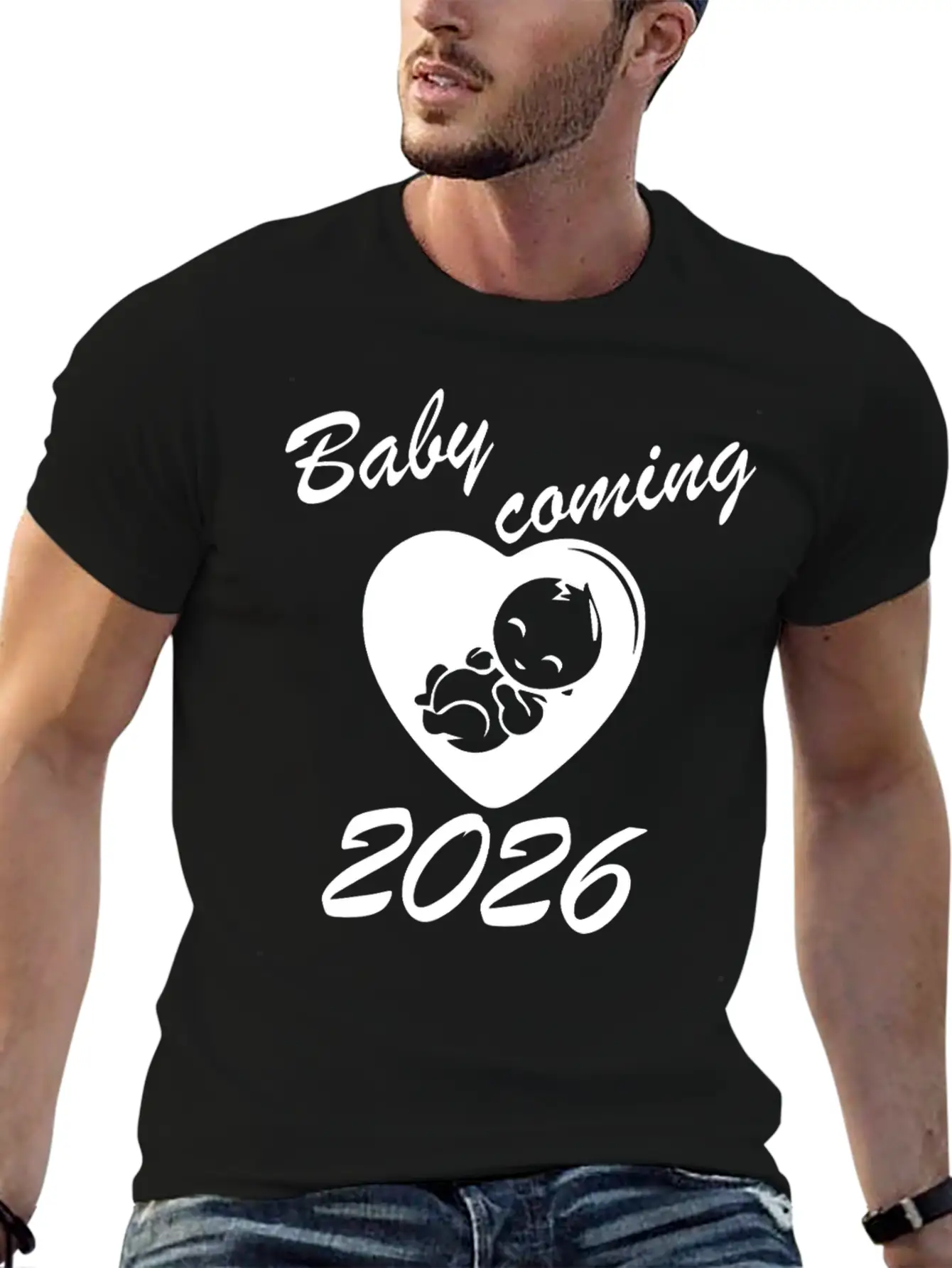Exciting Baby Coming 2026 Announcement Essential Unisex Summer Tee – Soft Cotton Casual Fit