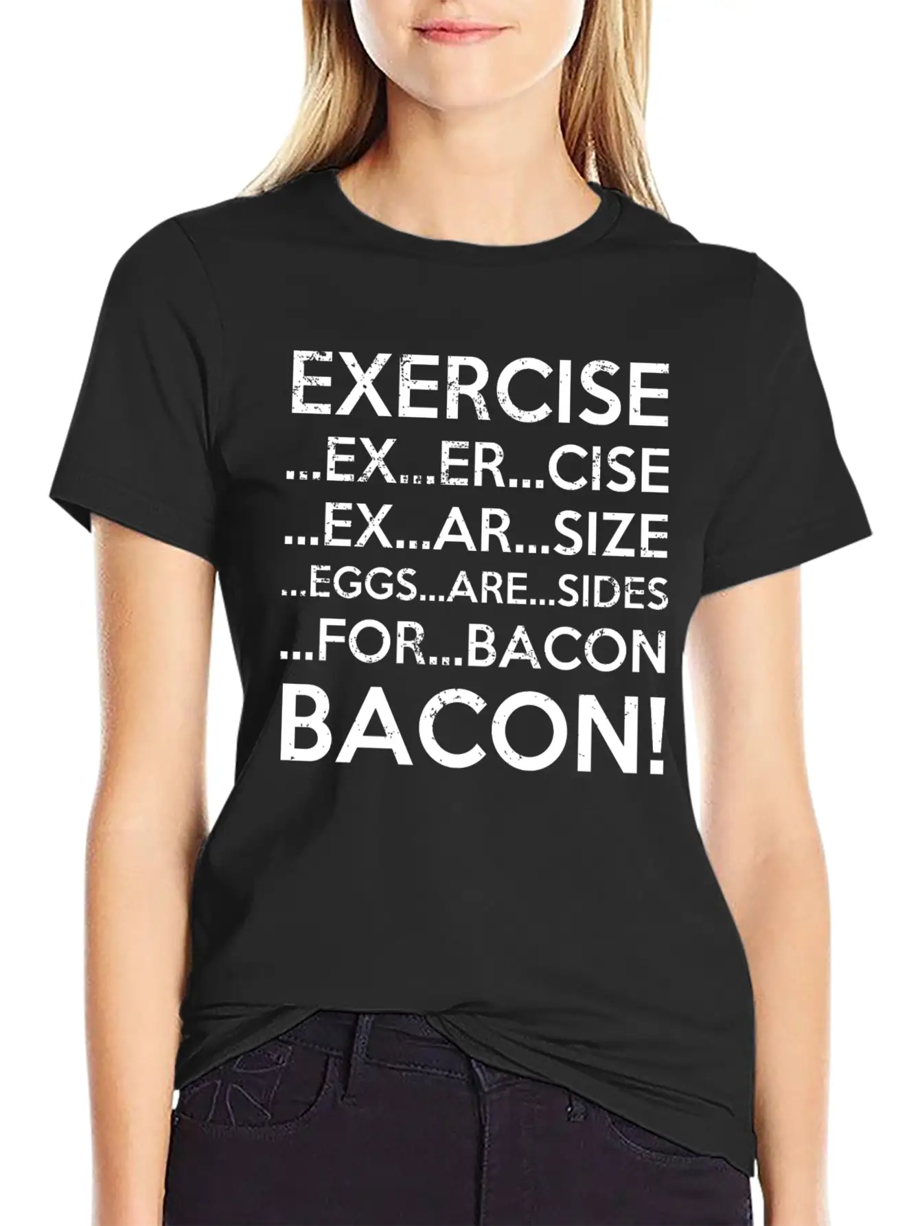 Exercise Bacon Stylish Everyday T-Shirt – Unisex Basic Cotton Tee
