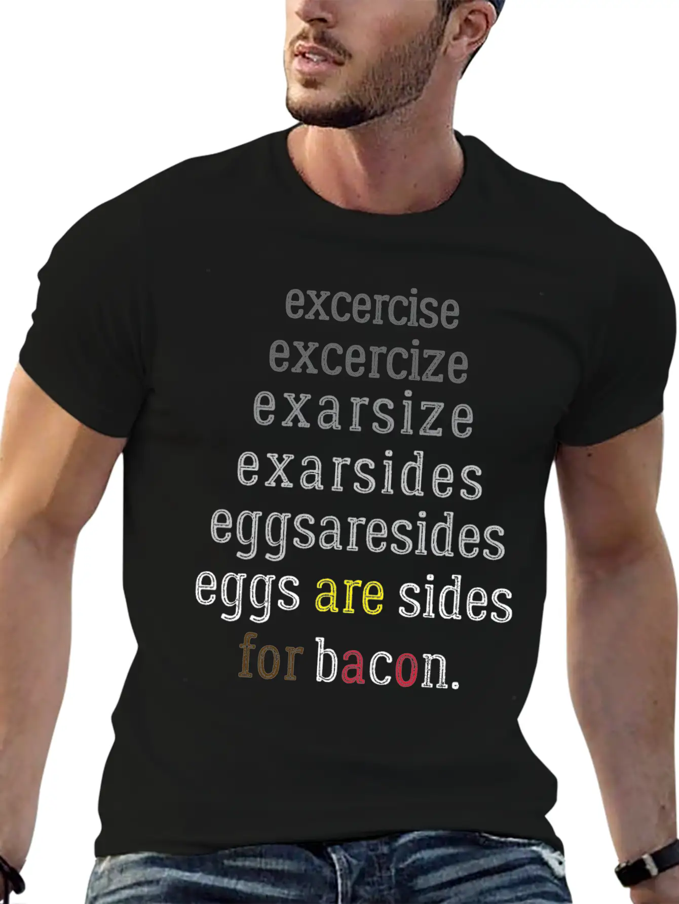 Exercise Eggs Are Sides Essential Unisex Summer Tee – Soft Cotton Casual Fit