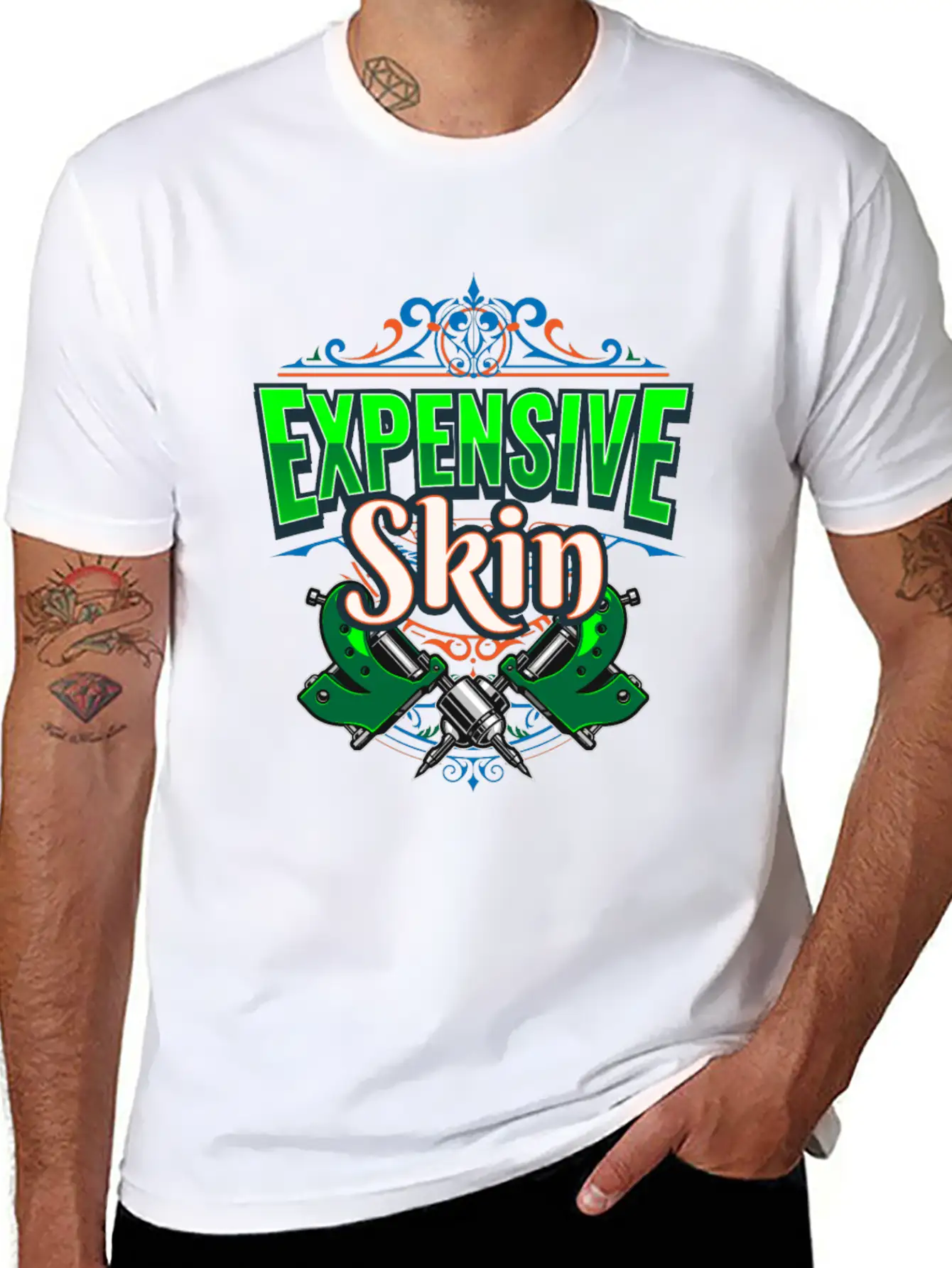 Expensive Skin Tattoo Tattooed Stylish Everyday T-Shirt – Unisex Basic Cotton Tee
