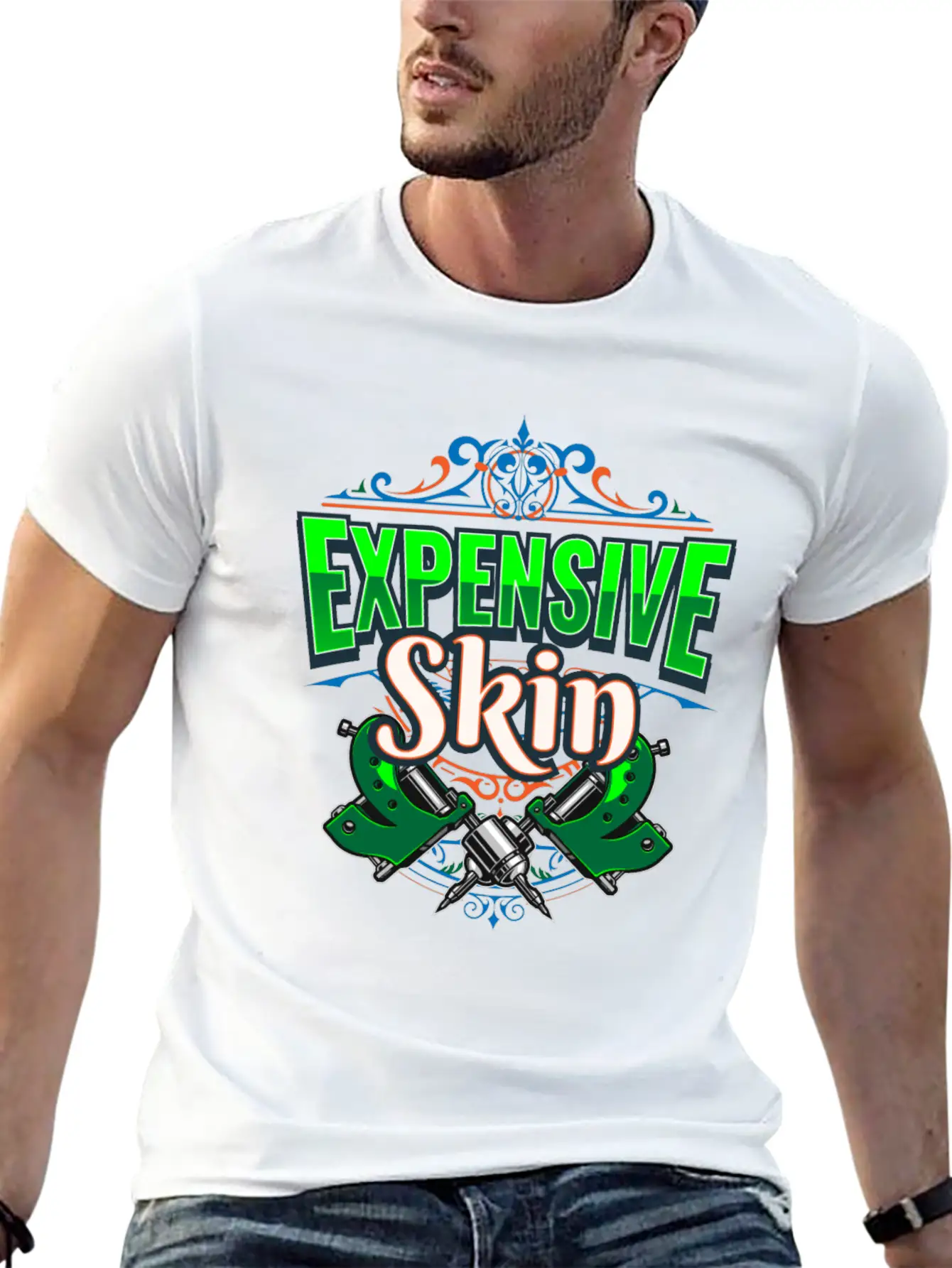Expensive Skin Tattoo Tattooed Stylish Everyday T-Shirt – Unisex Basic Cotton Tee