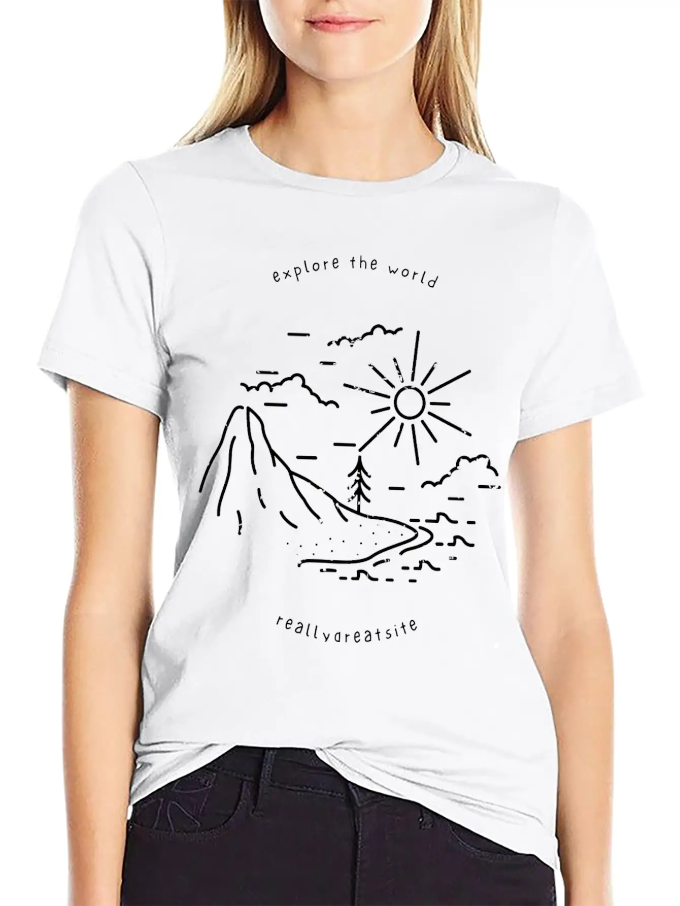 Explore The World Comfortable Minimalist Graphic Tee – Summer Style Essential