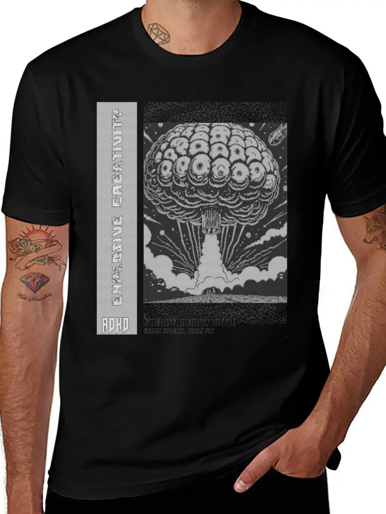 "Explosive Creativity - ADHD, Brain Sparks, Ideas Essential Unisex Summer Tee – Soft Cotton Casual Fit