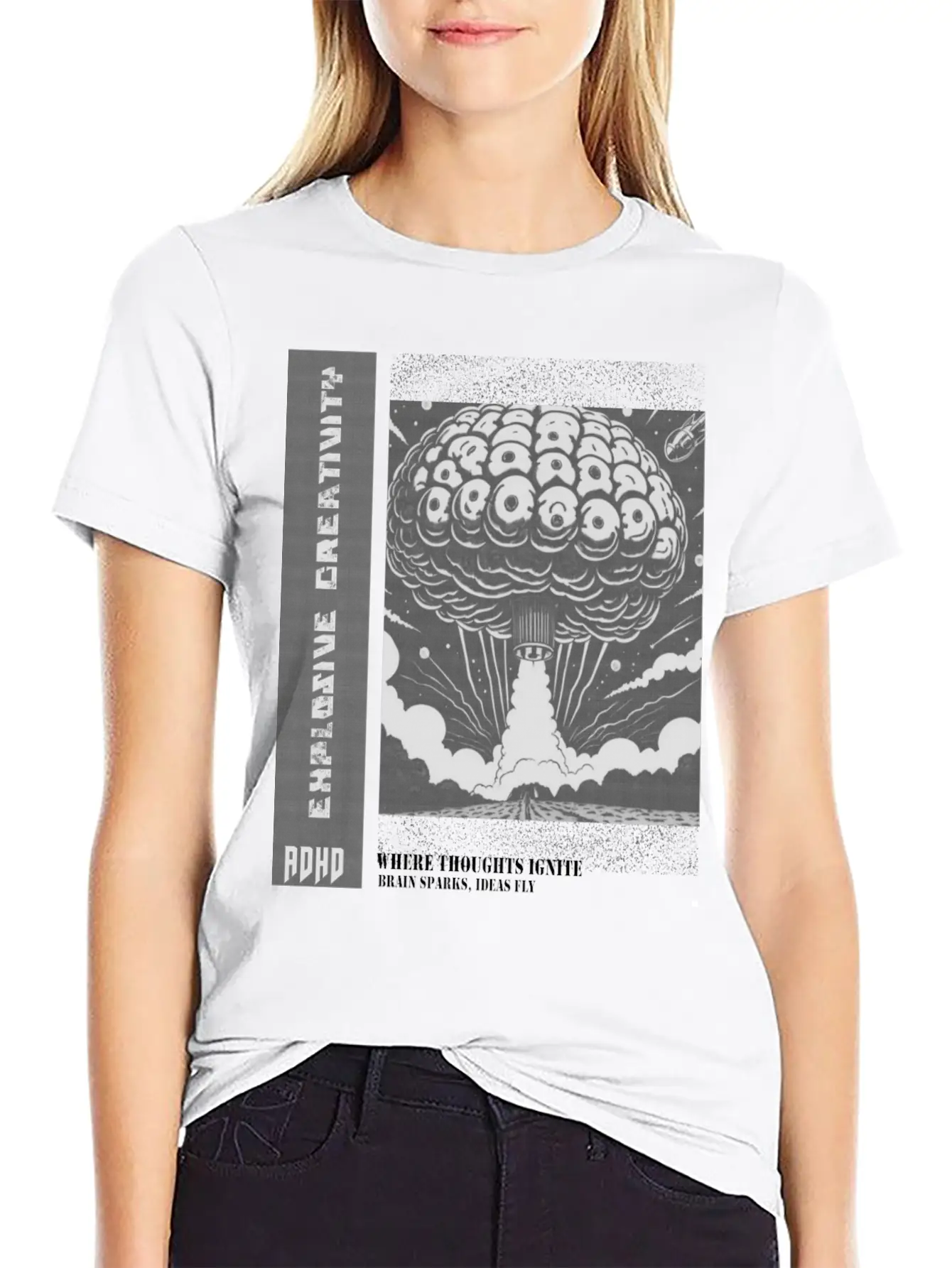"Explosive Creativity - ADHD, Brain Sparks, Ideas Essential Unisex Summer Tee – Soft Cotton Casual Fit