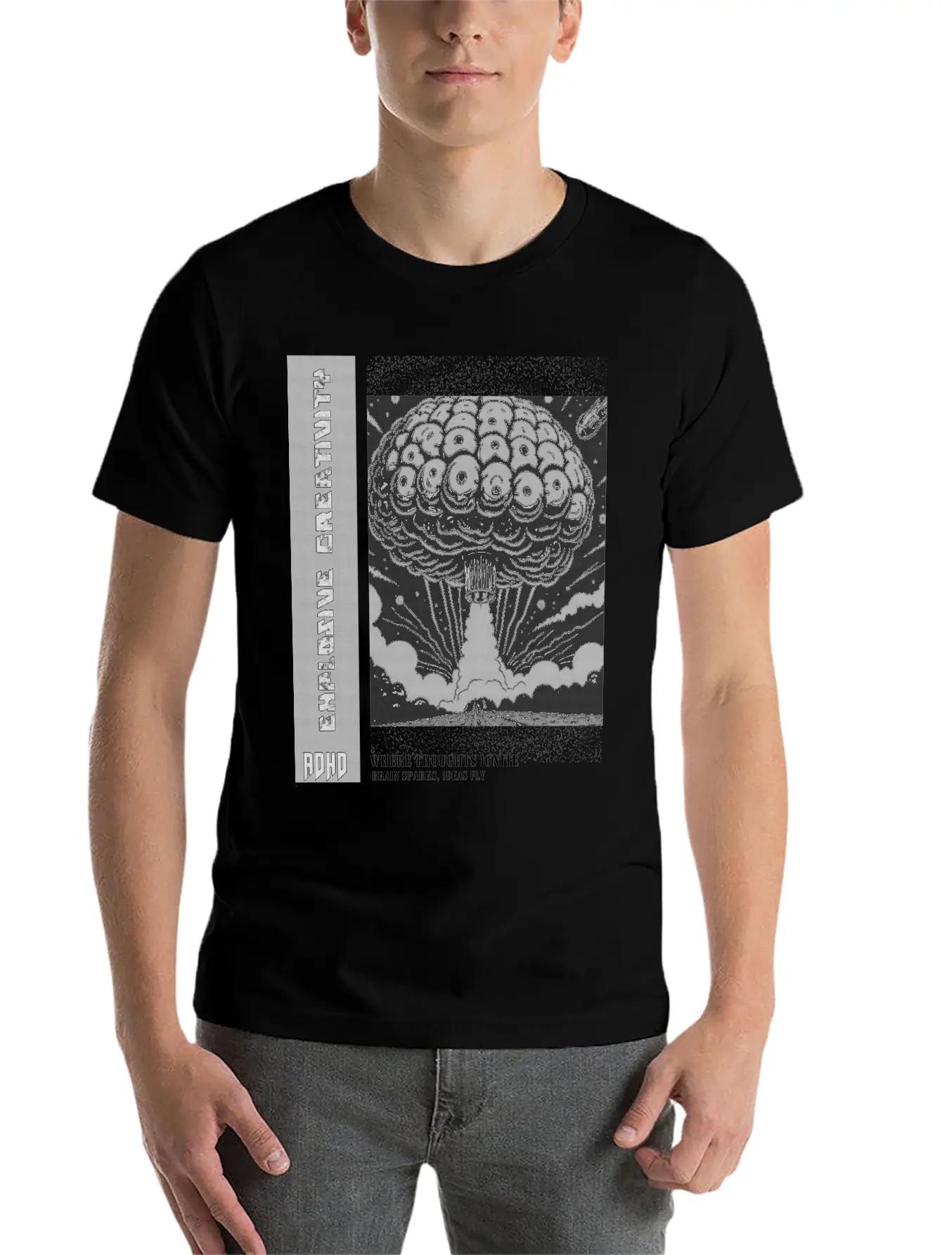 "Explosive Creativity - ADHD, Brain Sparks, Ideas Essential Unisex Summer Tee – Soft Cotton Casual Fit