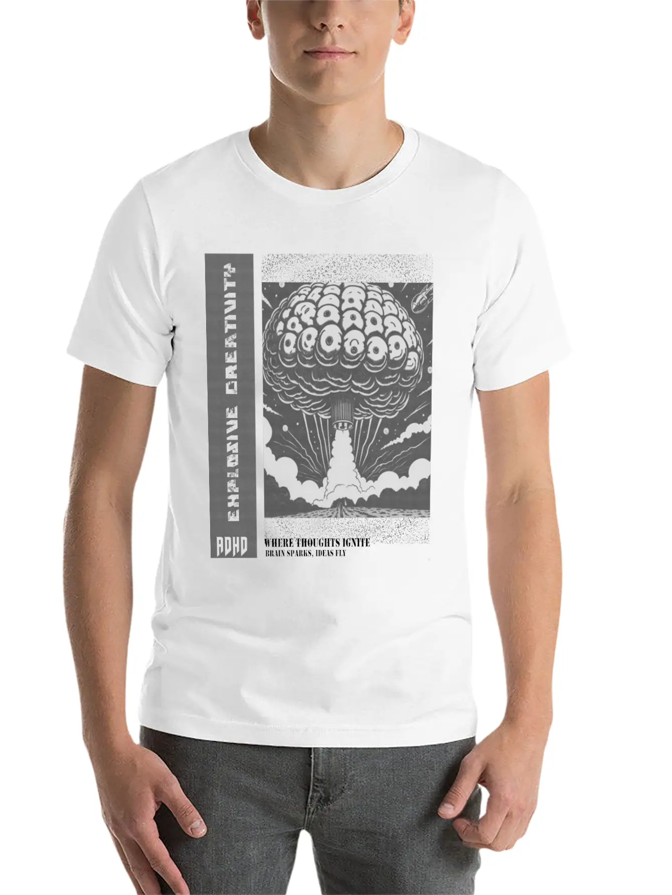 "Explosive Creativity - ADHD, Brain Sparks, Ideas Essential Unisex Summer Tee – Soft Cotton Casual Fit