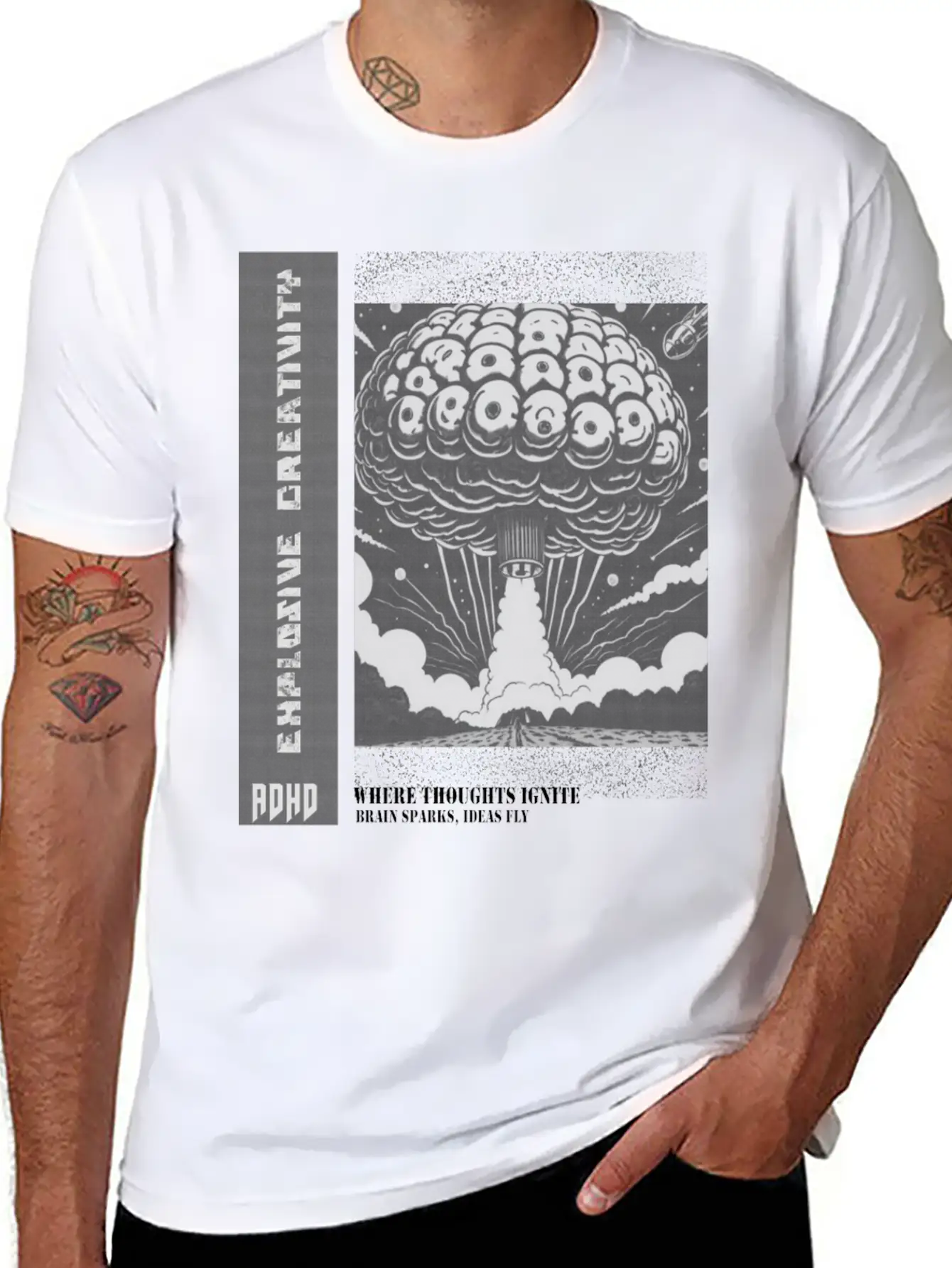 "Explosive Creativity - ADHD, Brain Sparks, Ideas Essential Unisex Summer Tee – Soft Cotton Casual Fit