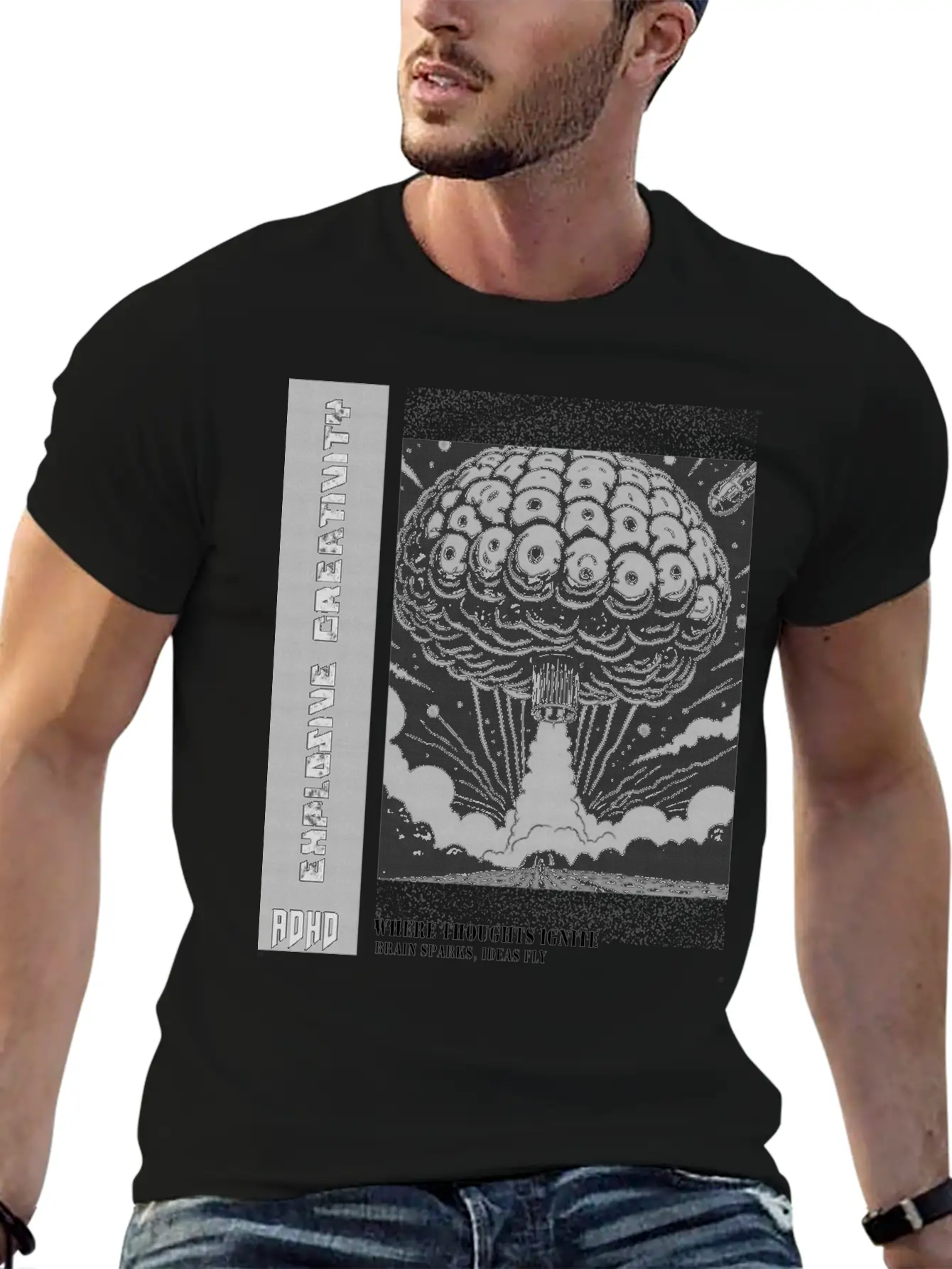 "Explosive Creativity - ADHD, Brain Sparks, Ideas Essential Unisex Summer Tee – Soft Cotton Casual Fit