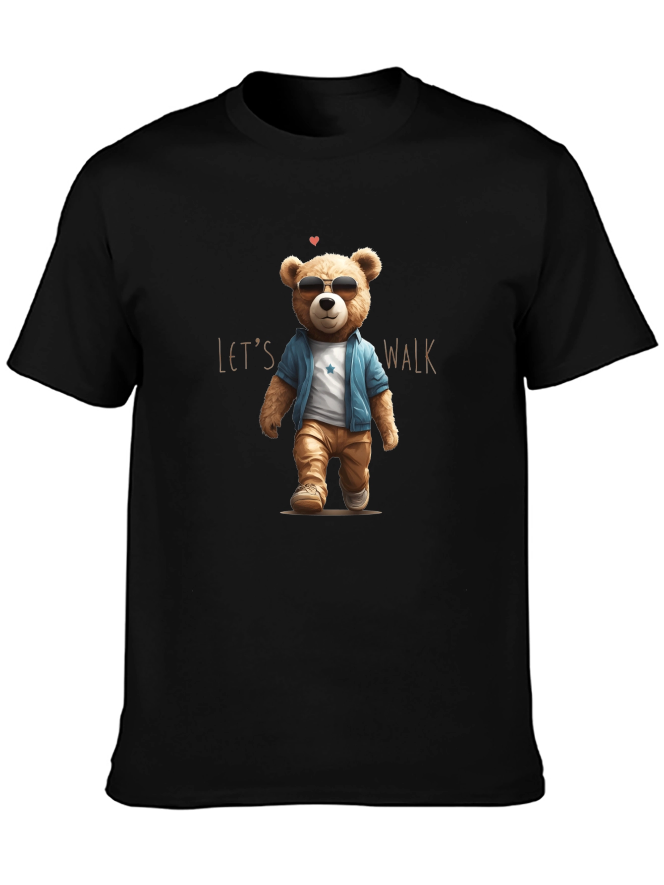 Cool Teddy Bear Lets Walk T-Shirt