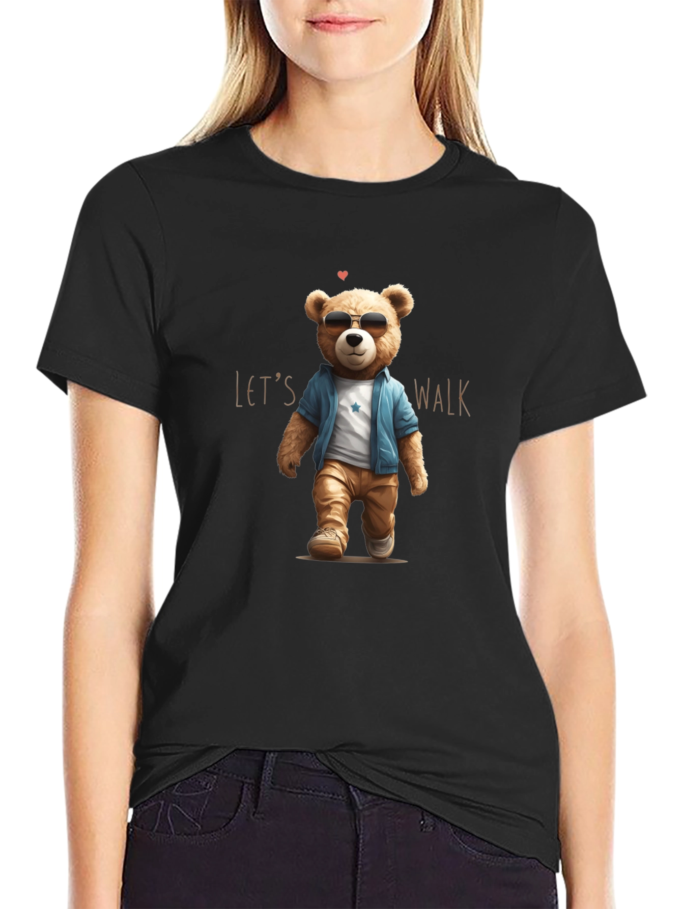 Cool Teddy Bear Lets Walk T-Shirt