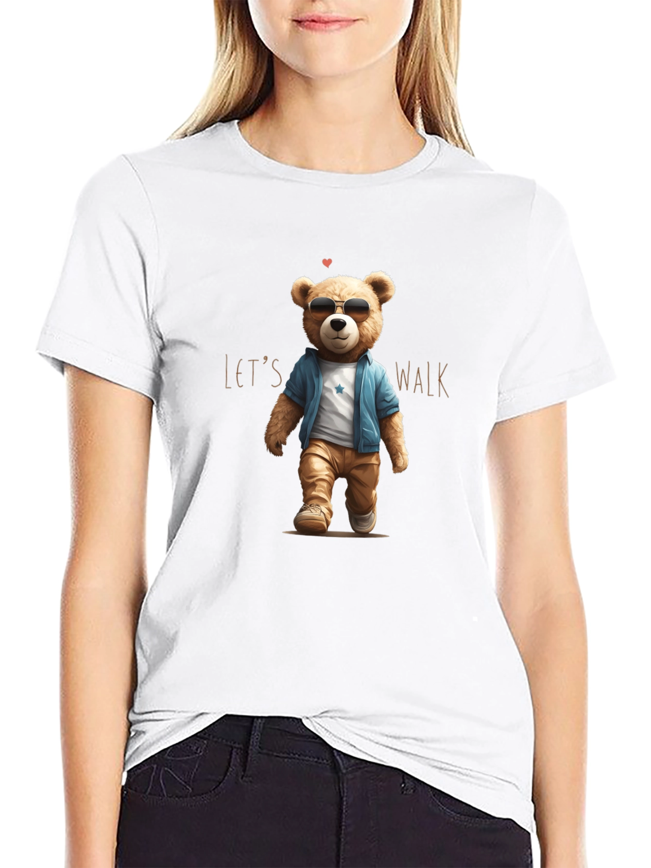 Cool Teddy Bear Lets Walk T-Shirt