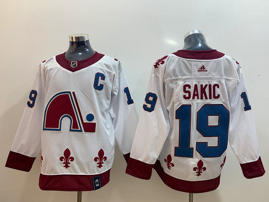 Men's Colorado Avalanche Joe Sakic #19 White Breakaway Player Jerseys
