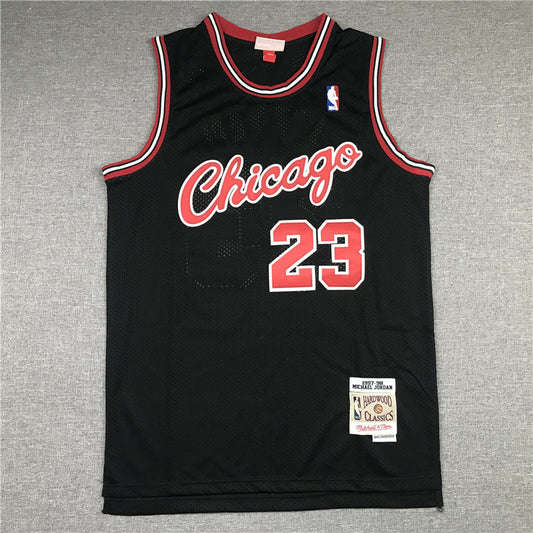Men's Chicago Bulls Michael Jordan #23 Black 1997-98 Authentic Player Jerseys