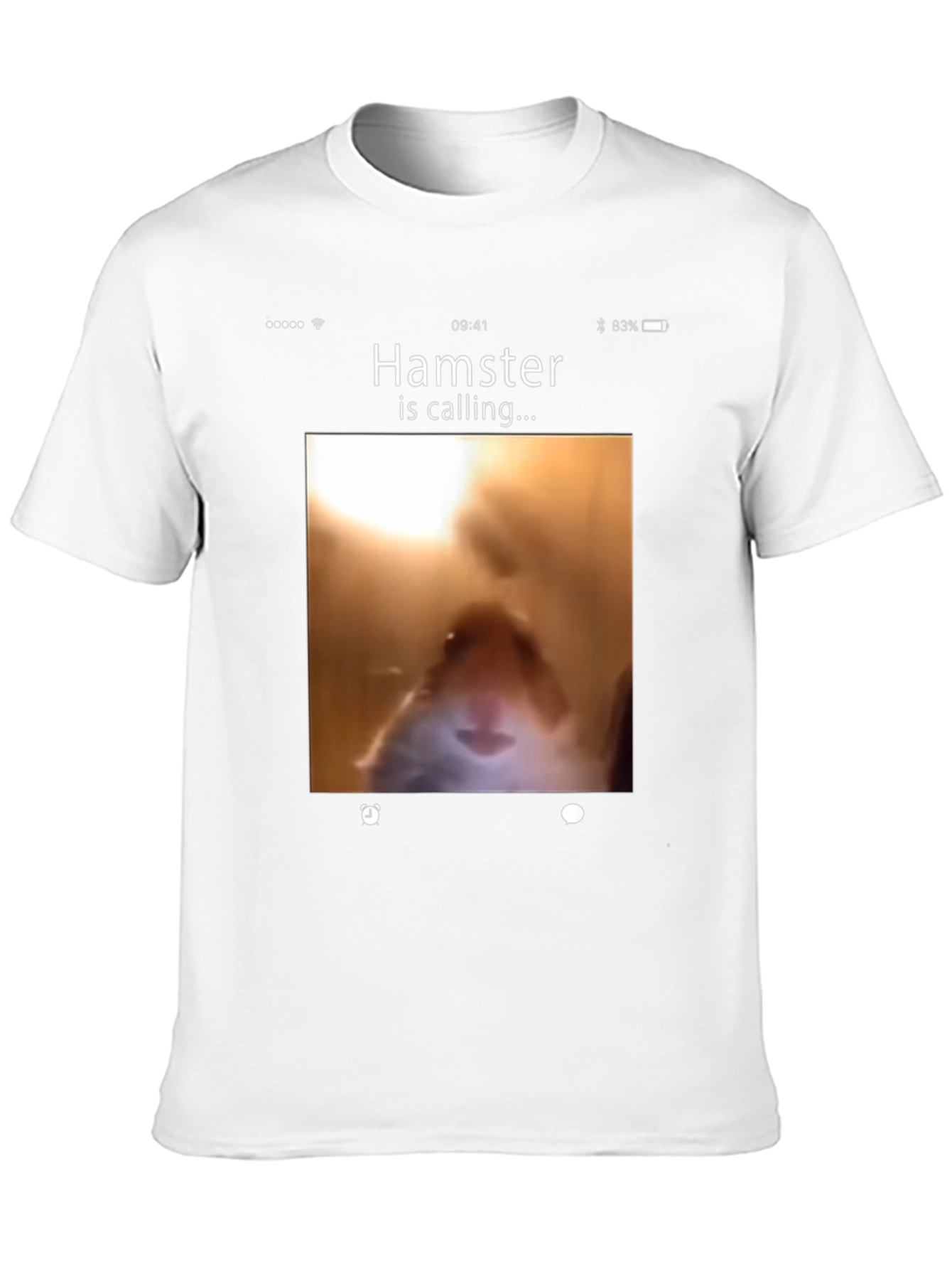 Hamster Calling Graphic T-Shirt - Novelty Tee