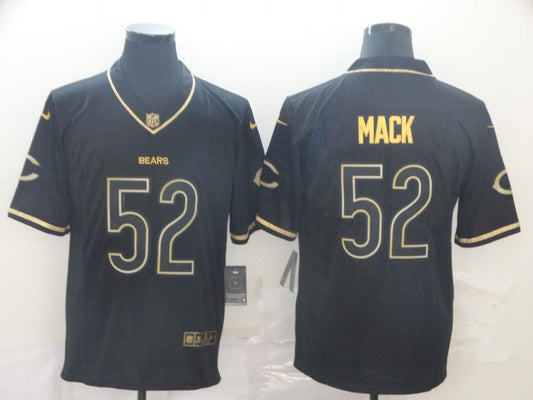 Men's Chicago Bears #52 Khalil Mack Black Team Game Jerseys