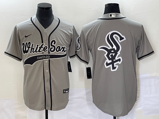 Men's Chicago White Sox Gray Replica Team Jerseys Joint Edition