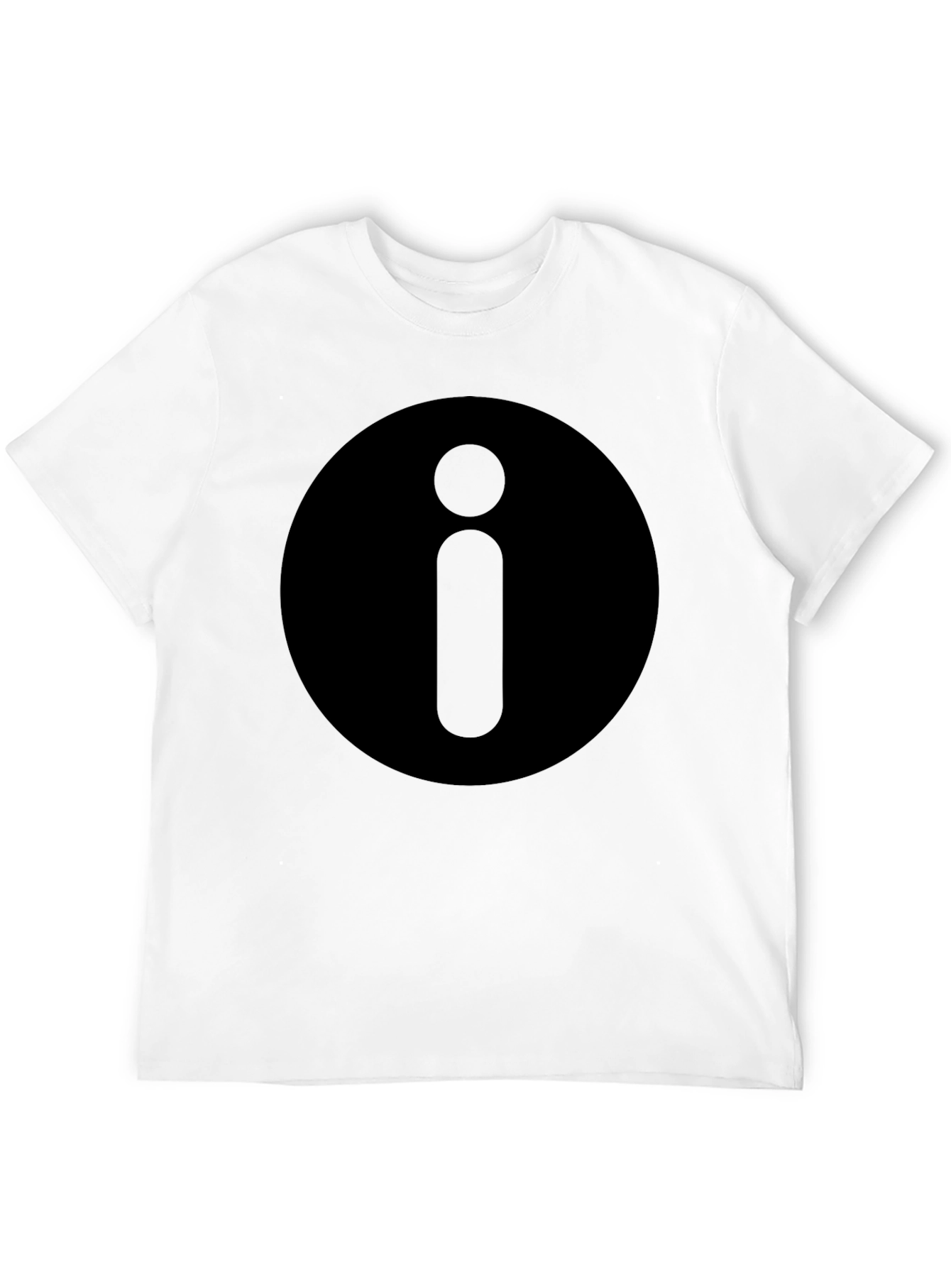 Minimalist Info Symbol Black T-Shirt