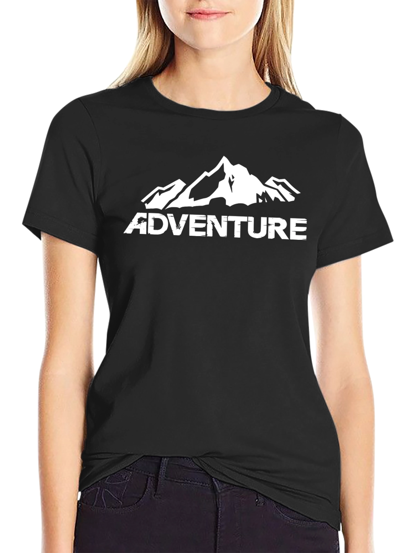 Adventure Mountain Graphic Tee - Black