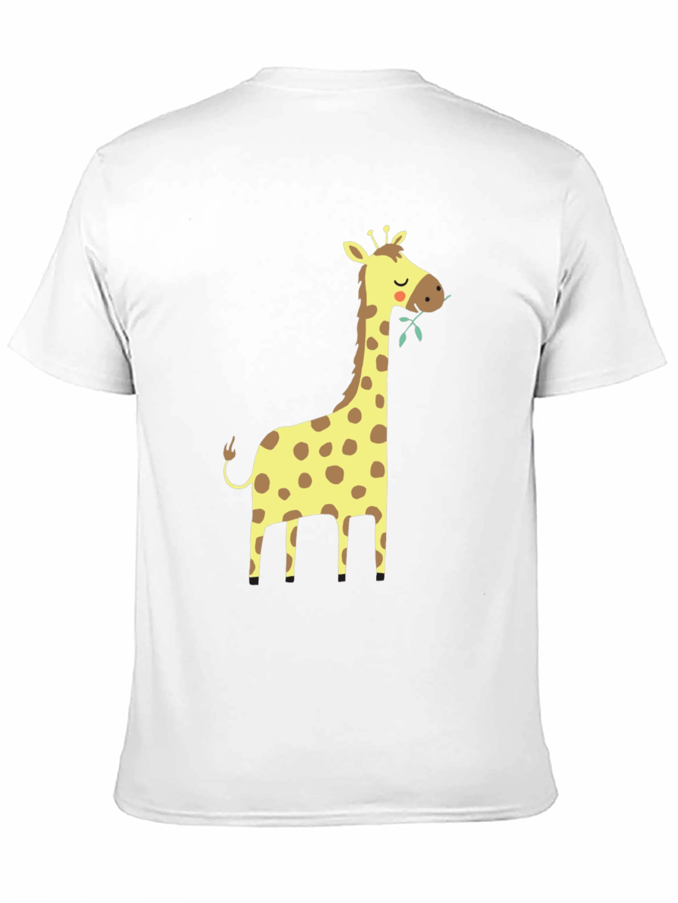 Giraffe Graphic Tee - Black Cotton T-Shirt