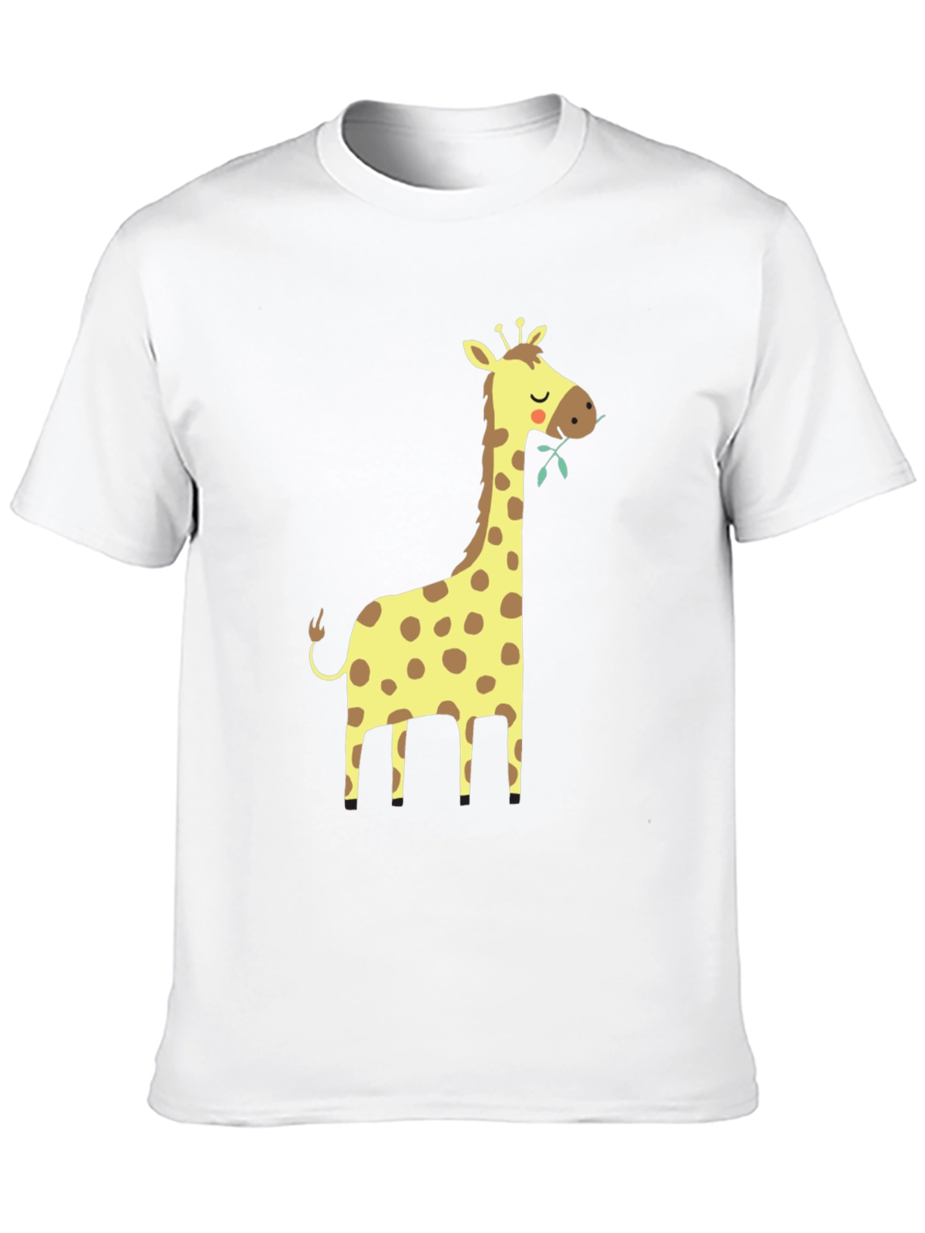Giraffe Graphic Tee - Black Cotton T-Shirt