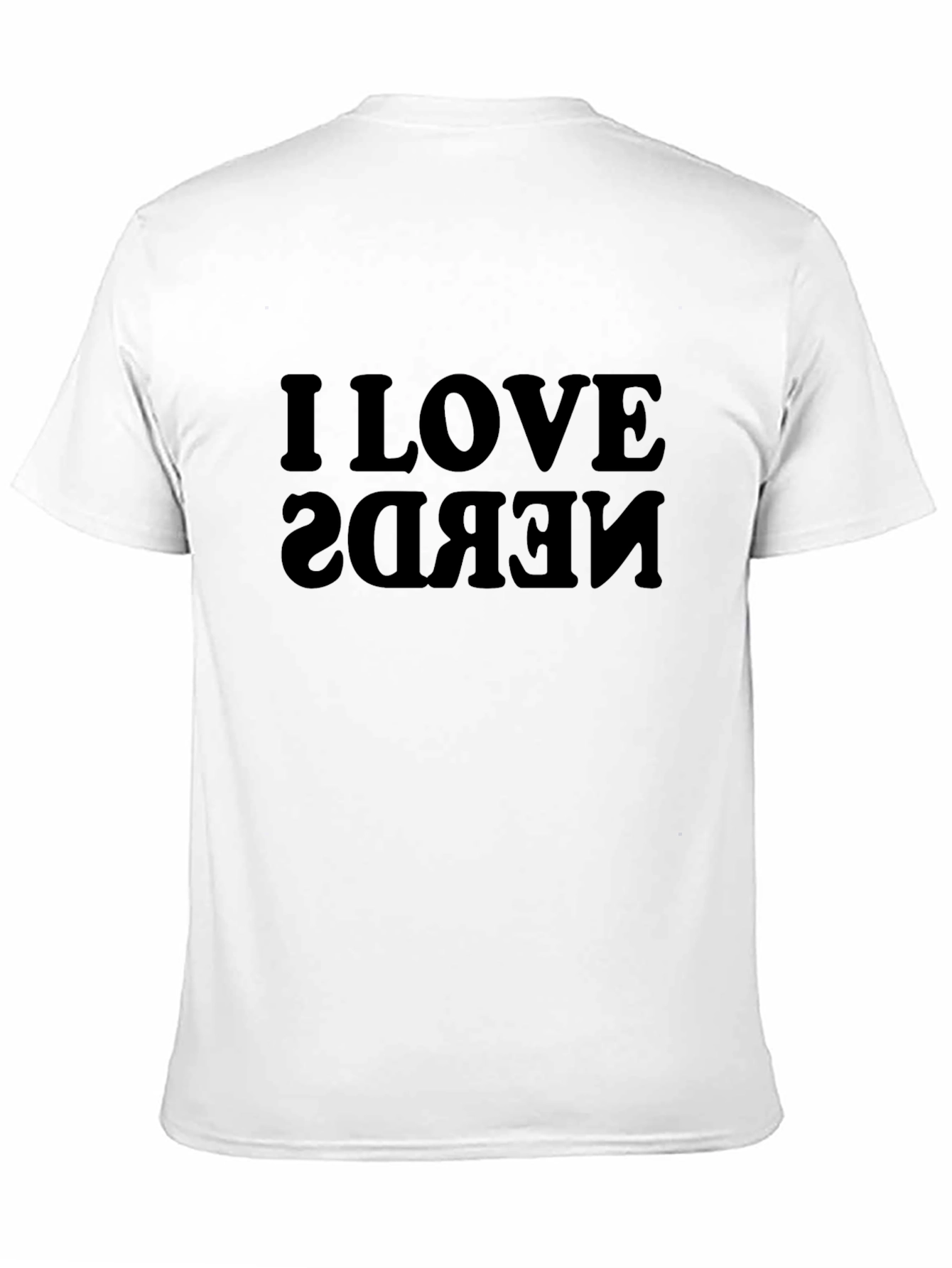 I Love Nerds Mens Black Graphic Tee Shirt
