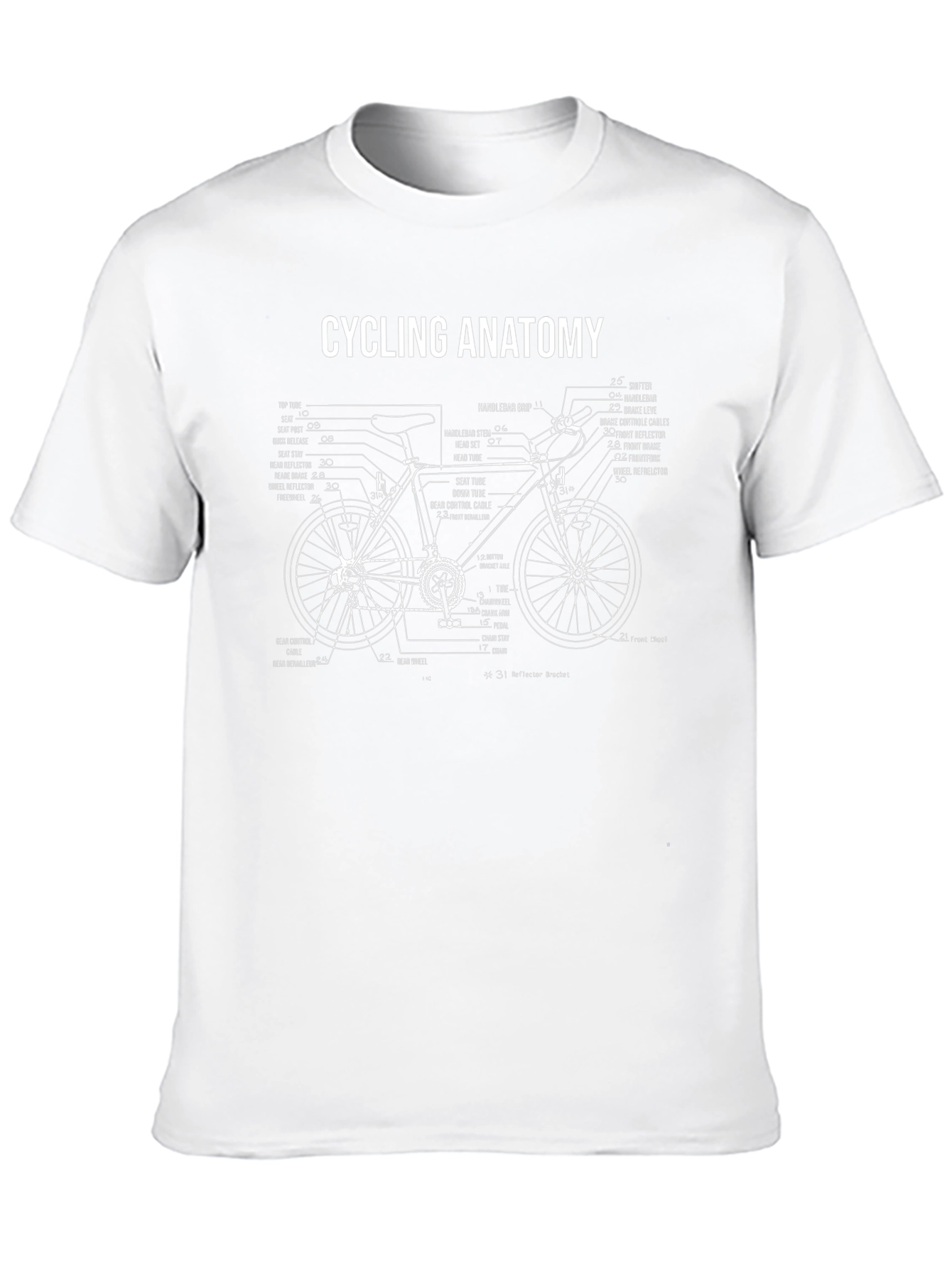 Cycling Anatomy Graphic Tee - Bike Lovers T-Shirt