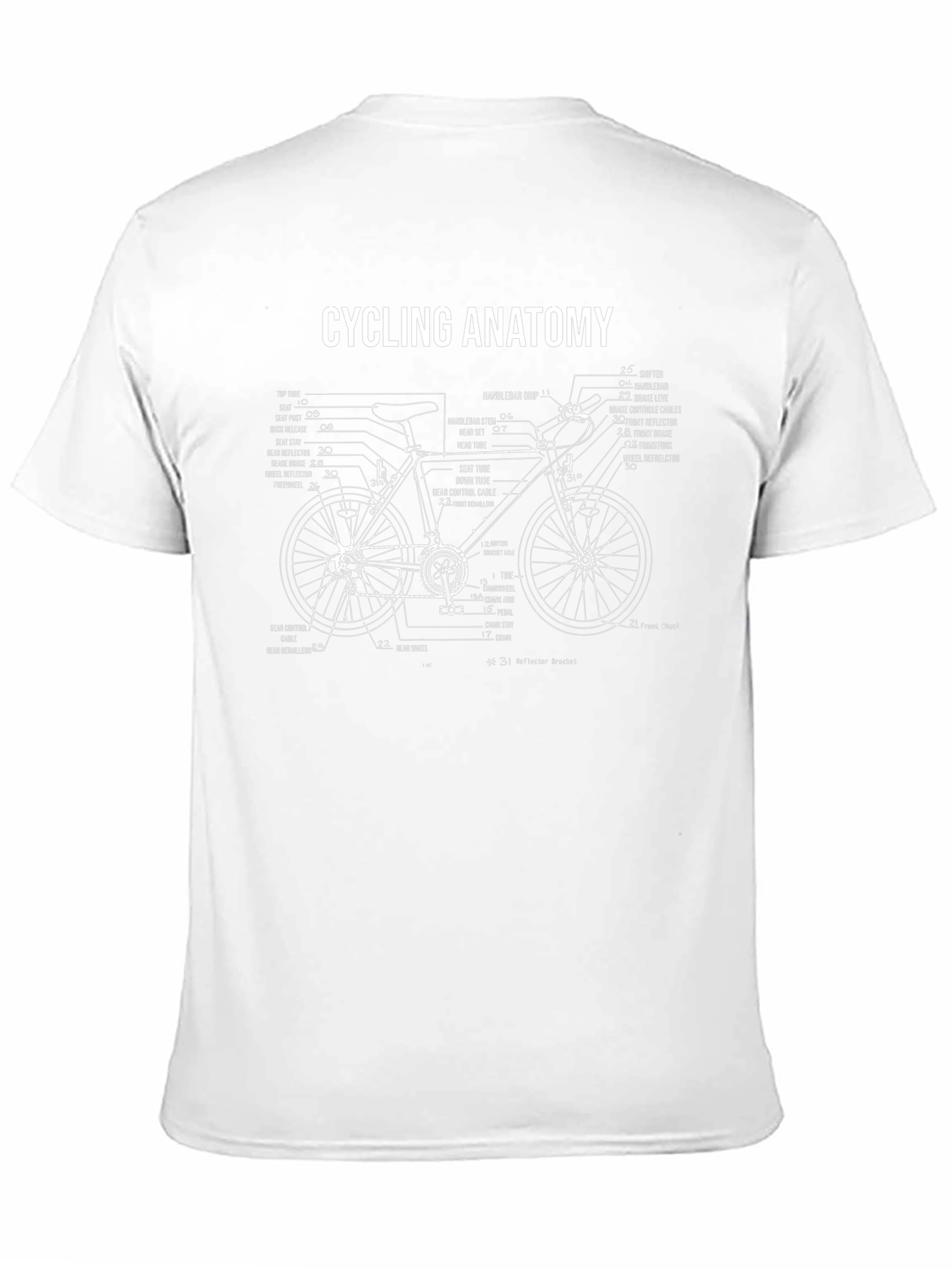 Cycling Anatomy Graphic Tee - Bike Lovers T-Shirt