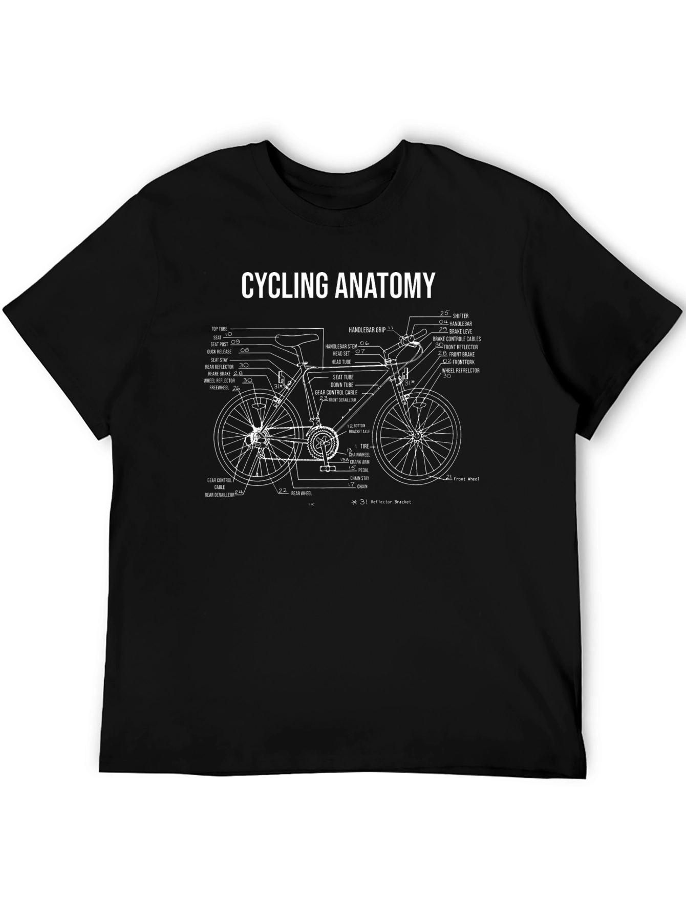 Cycling Anatomy Graphic Tee - Bike Lovers T-Shirt