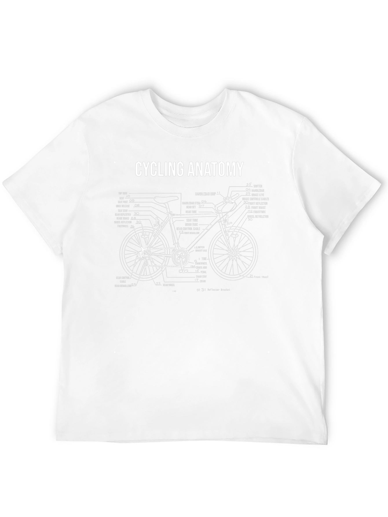 Cycling Anatomy Graphic Tee - Bike Lovers T-Shirt