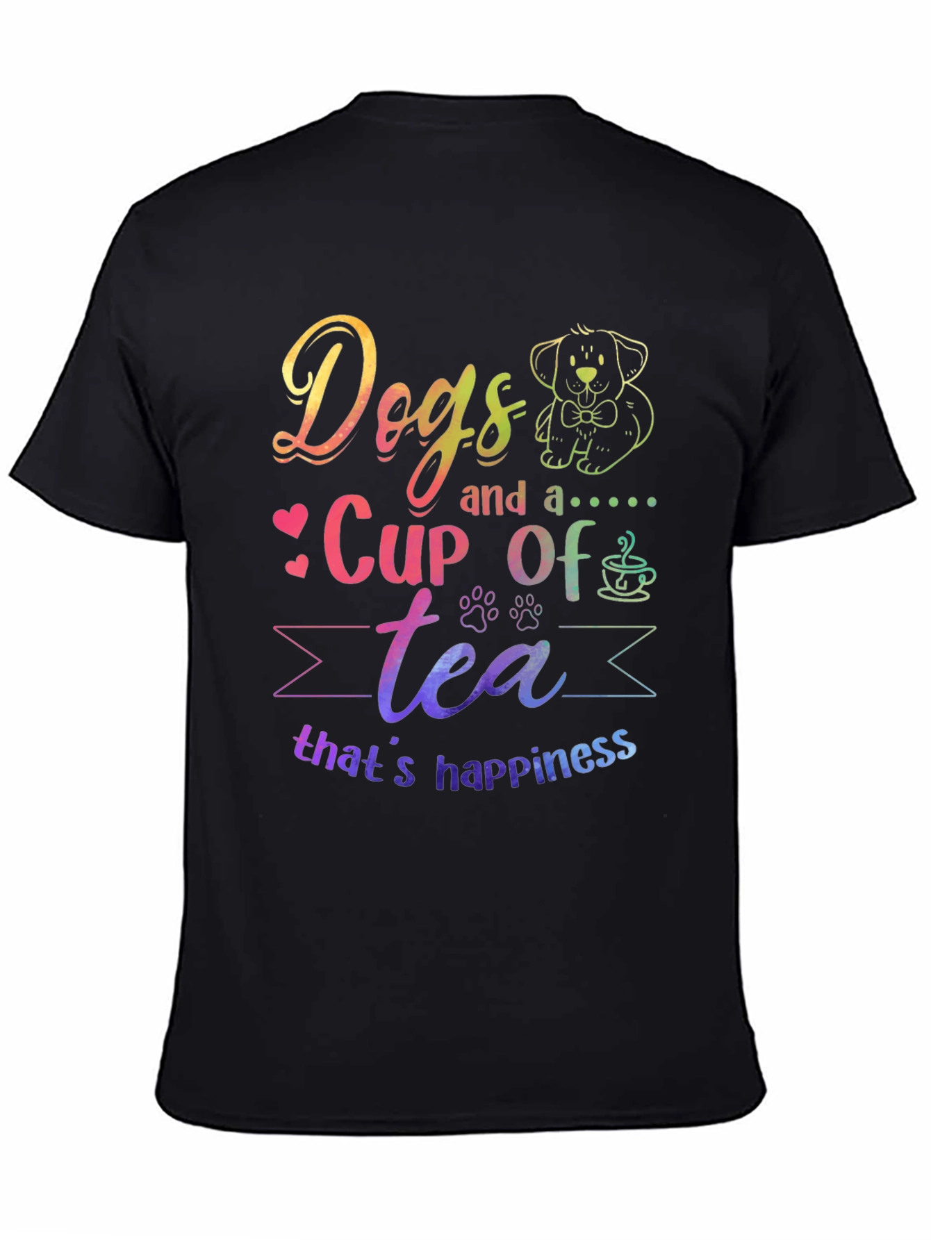 Dogs and a Cup of Tea Happiness T-Shirt