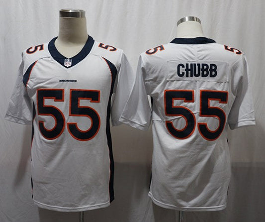 Men's Denver Broncos Bradley Chubb #55 White Game Jerseys