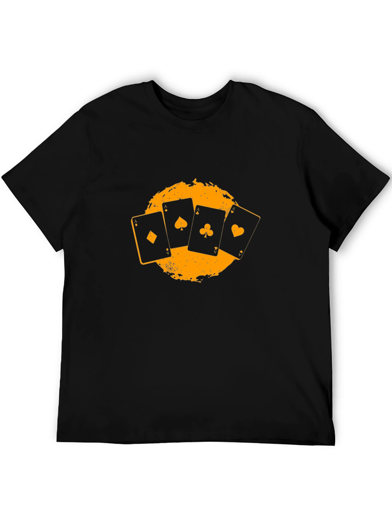 Cards Graphic Print Black T-Shirt