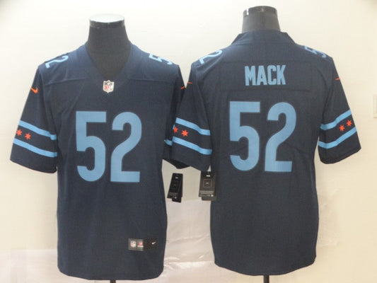 Men's Chicago Bears Khalil Mack #52 Navy Game Jerseys City Edition