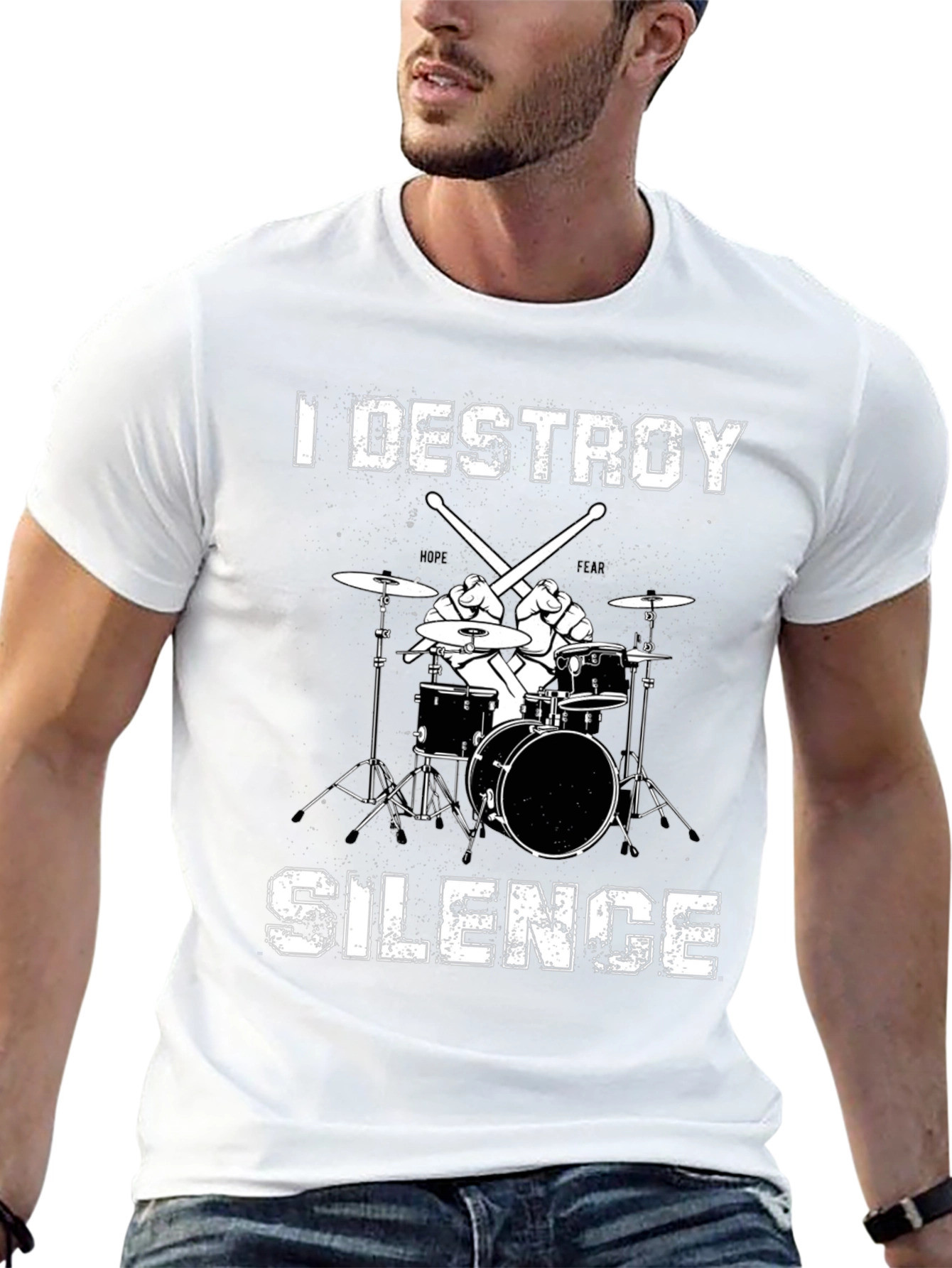 I Destroy Silence Drummer T-Shirt