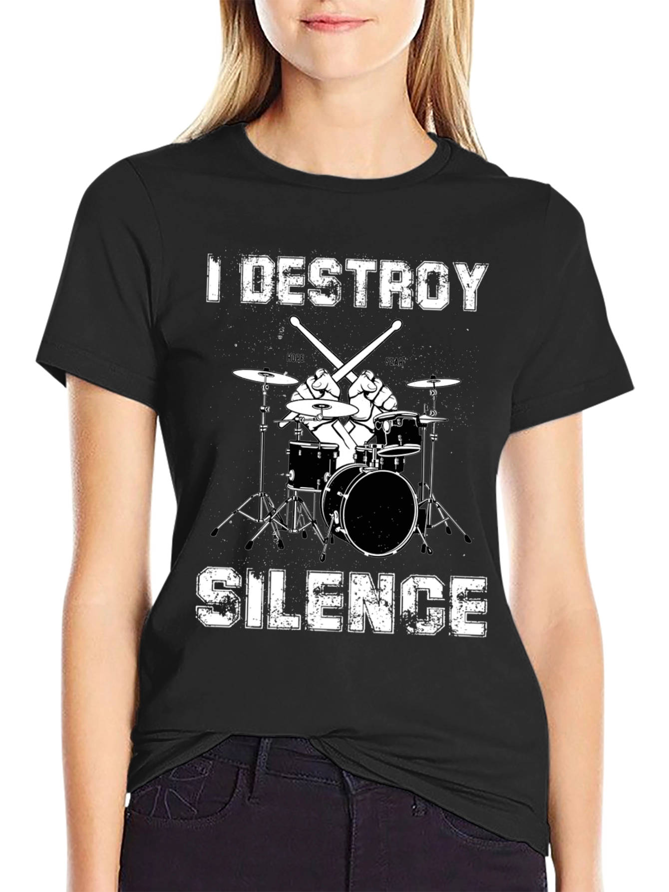 I Destroy Silence Drummer T-Shirt
