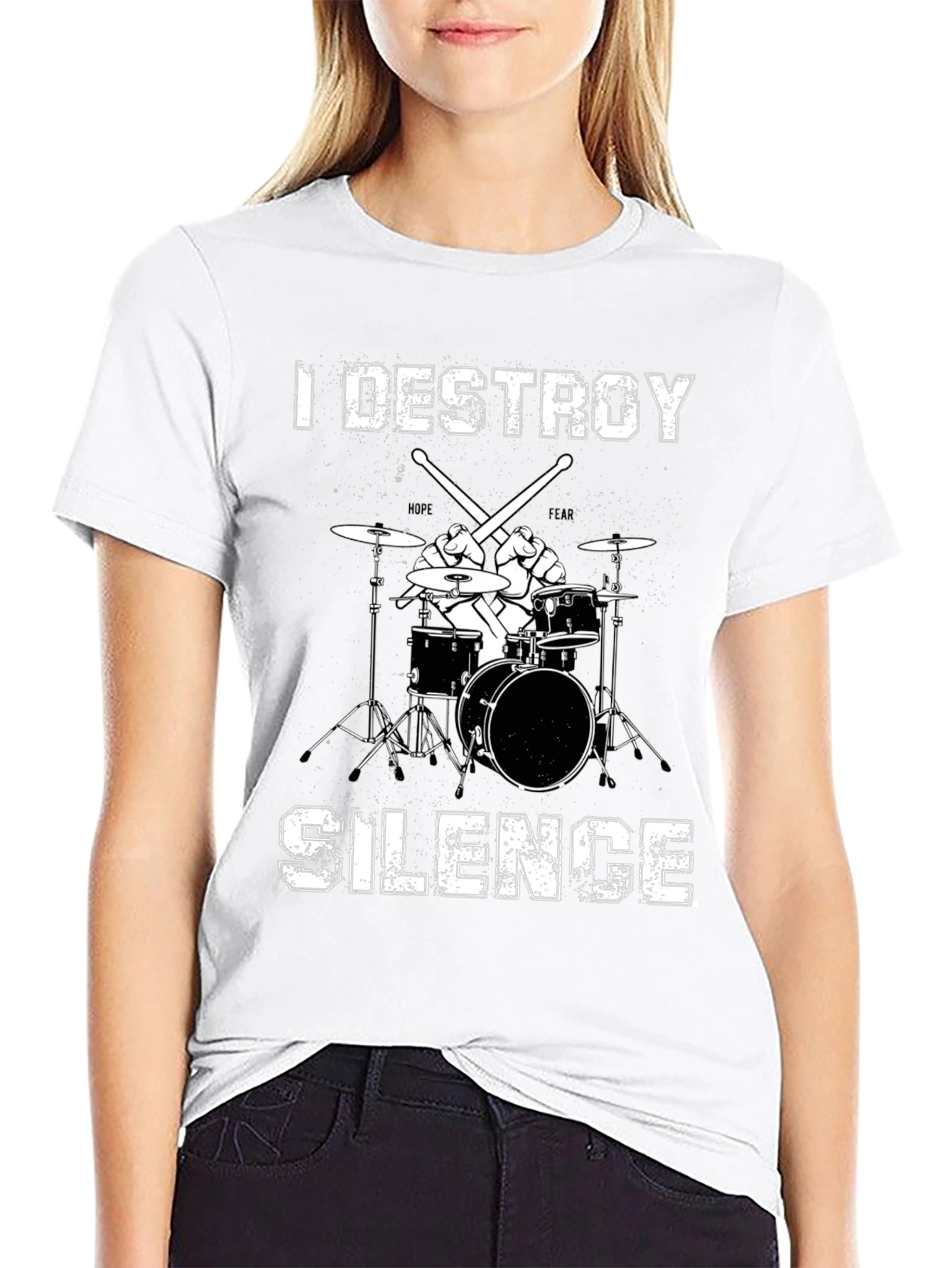 I Destroy Silence Drummer T-Shirt