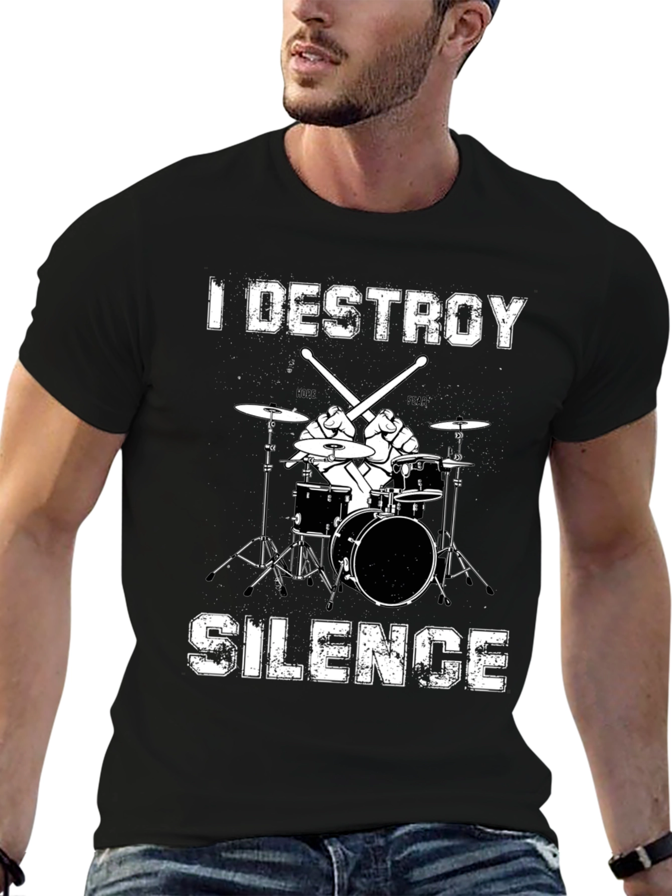 I Destroy Silence Drummer T-Shirt