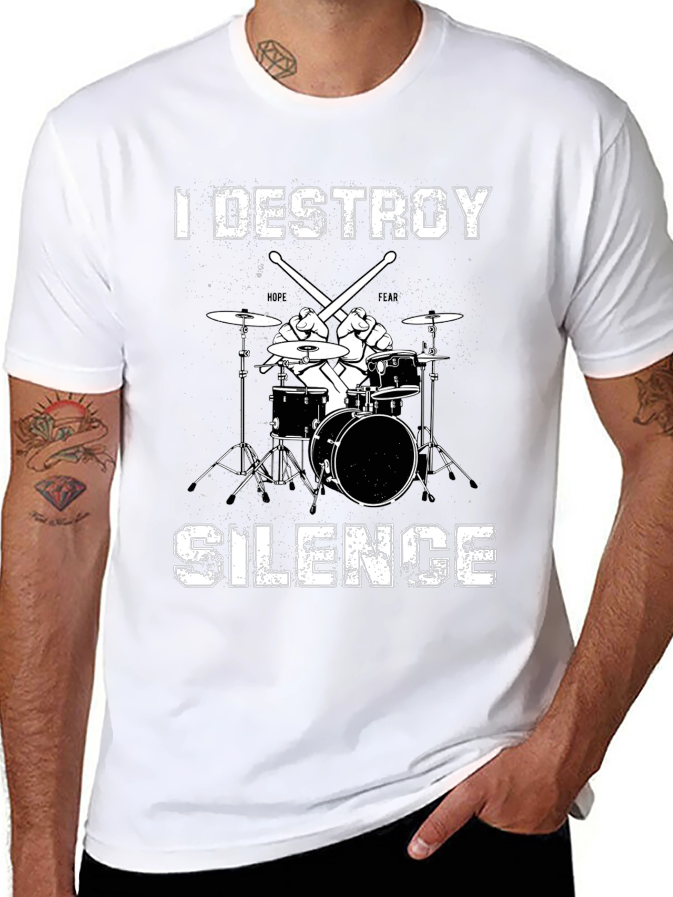 I Destroy Silence Drummer T-Shirt