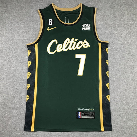 Men's Boston Celtics Jaylen Brown #7 Green 2022/23 Swingman Jerseys - City Edition