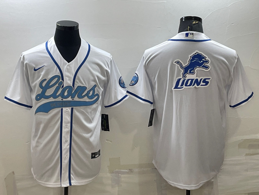 Men's Detroit Lions White Game Jerseys