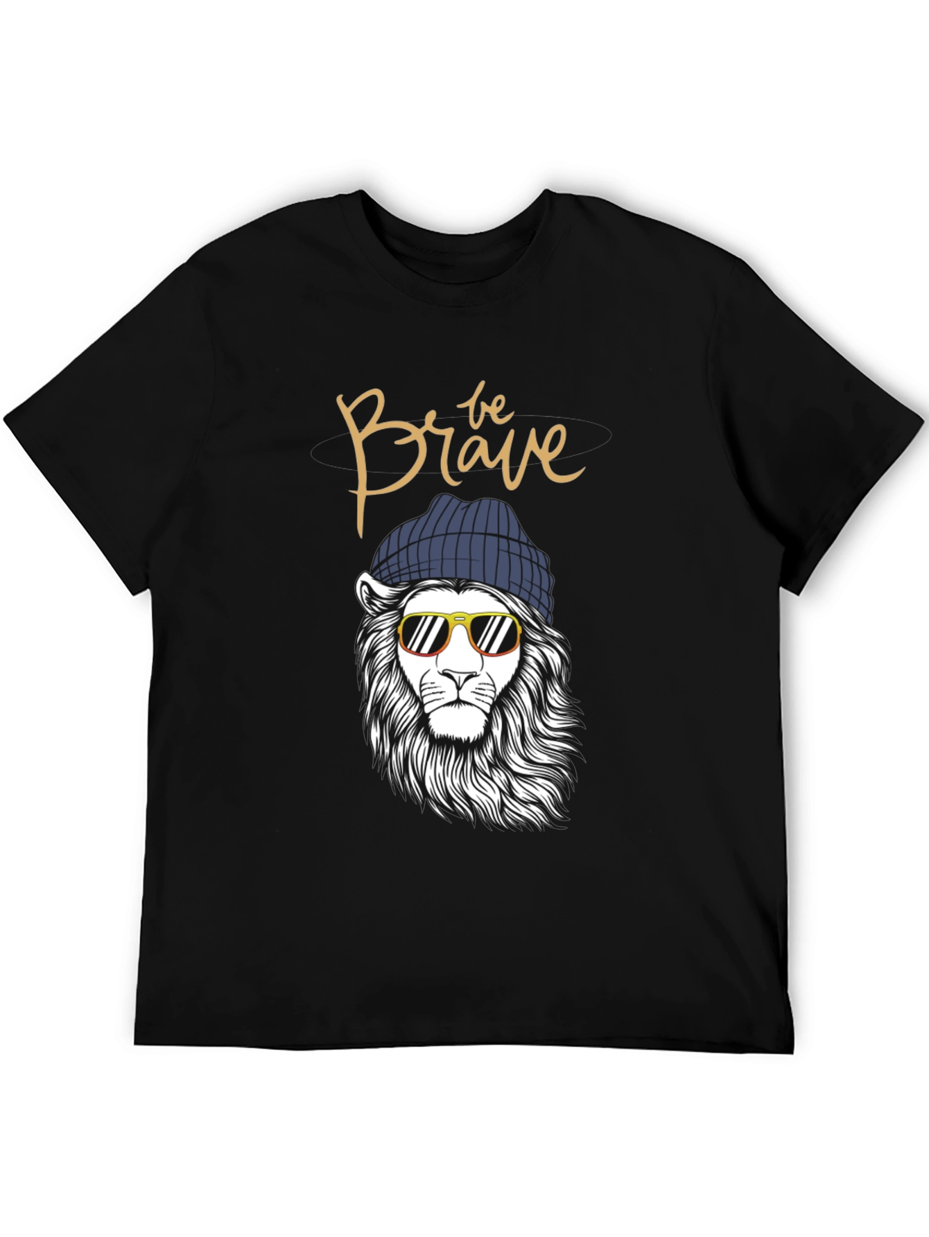 Cool Lion Beanie Graphic Tee