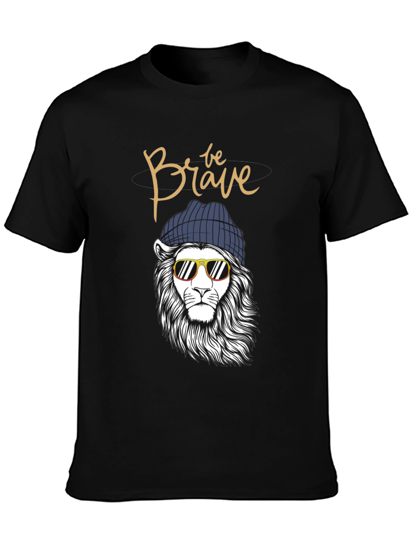 Cool Lion Beanie Graphic Tee