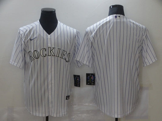 Men's Colorado Rockies White Home Blank Replica Jerseys