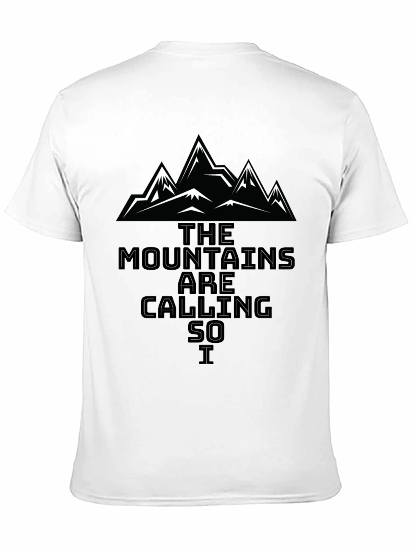 Mountains are Calling Graphic Tee - Black