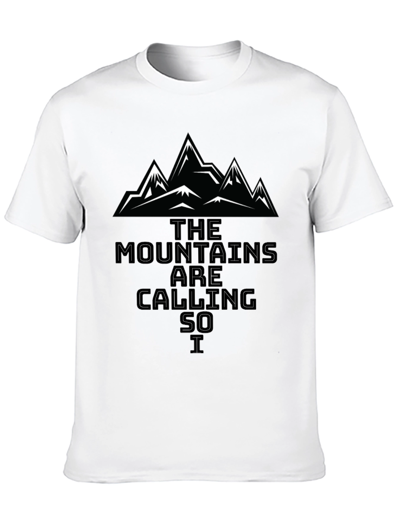 Mountains are Calling Graphic Tee - Black